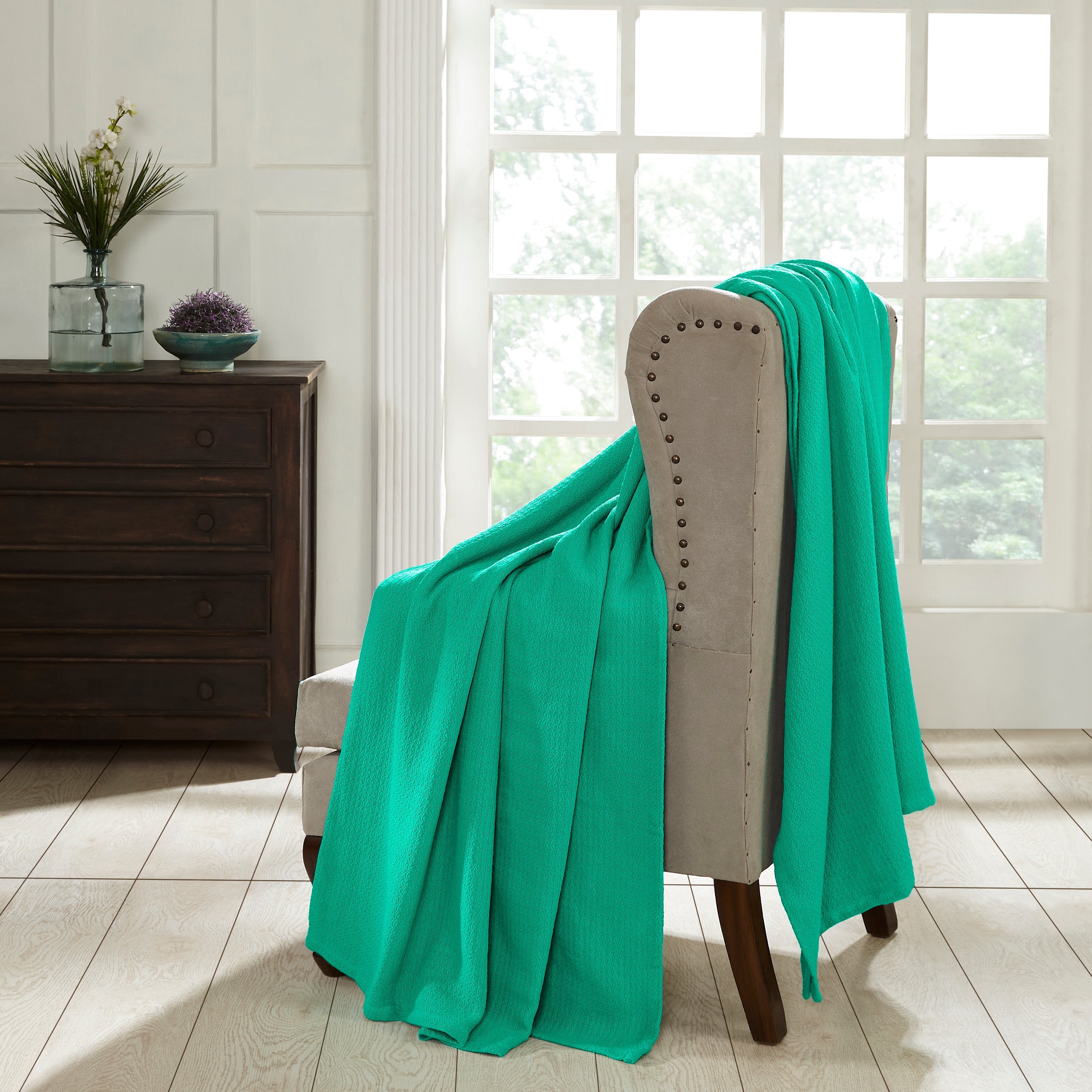 Premium Textured Cotton Waffle Weave Blanket - Soft & Breathable Throw for Bed, Sofa & Couch - Cozy Home Decor Gift for All Seasons