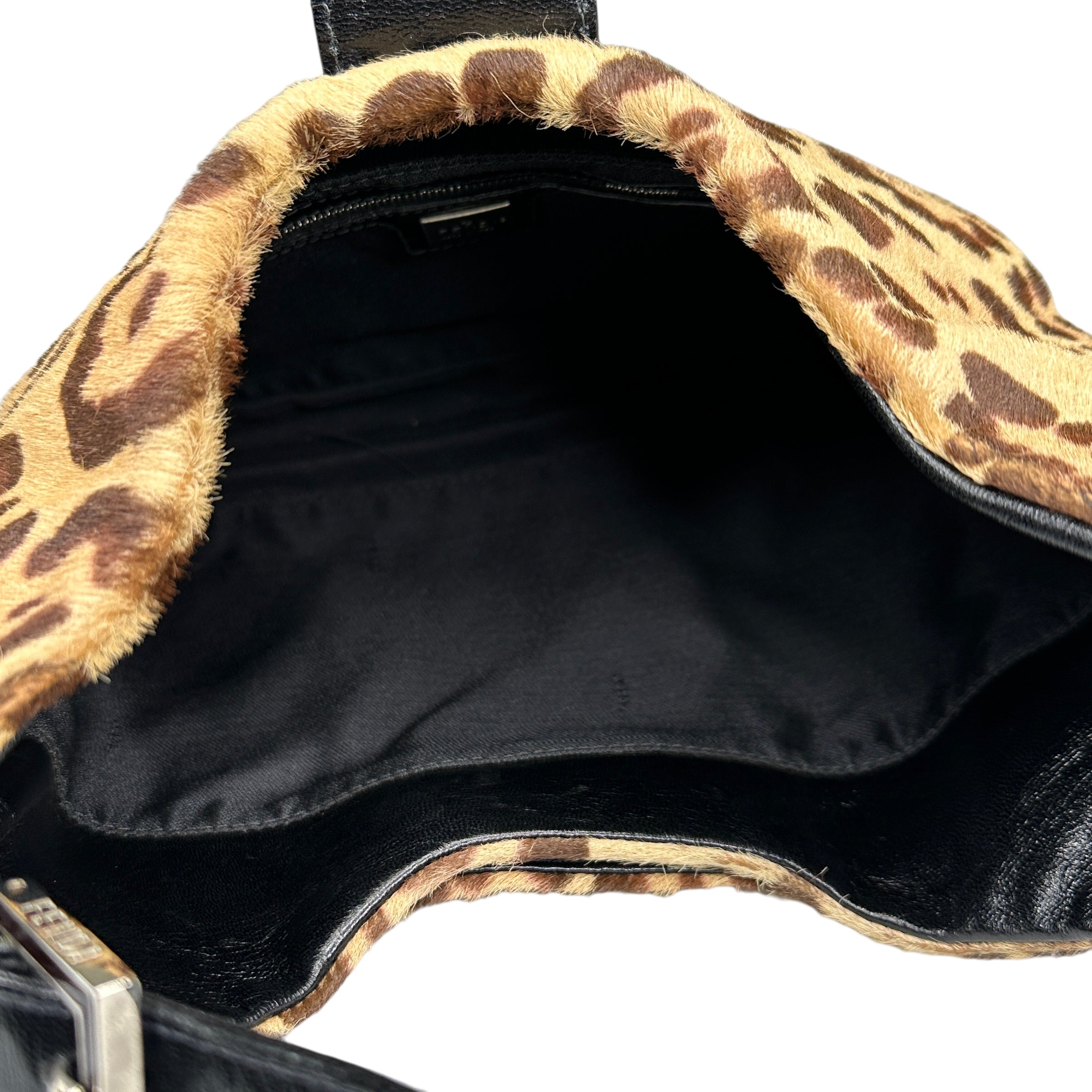 FENDI Calfhair Leopard Print Mamma Baguette Bag - Luxury Designer Shoulder Purse for Women, Fashionable Evening Clutch & Party Accessory