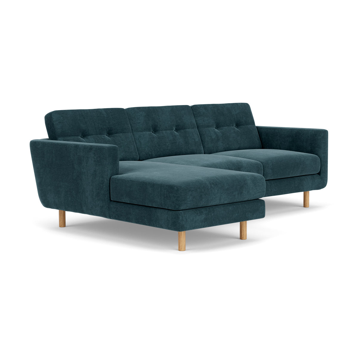 Conrad Fabric Left Chaise Sofa - Modern L-Shaped Sectional Couch with Reversible Chaise Lounge for Living Room, Apartment & Home Theater Comfortable Seating
