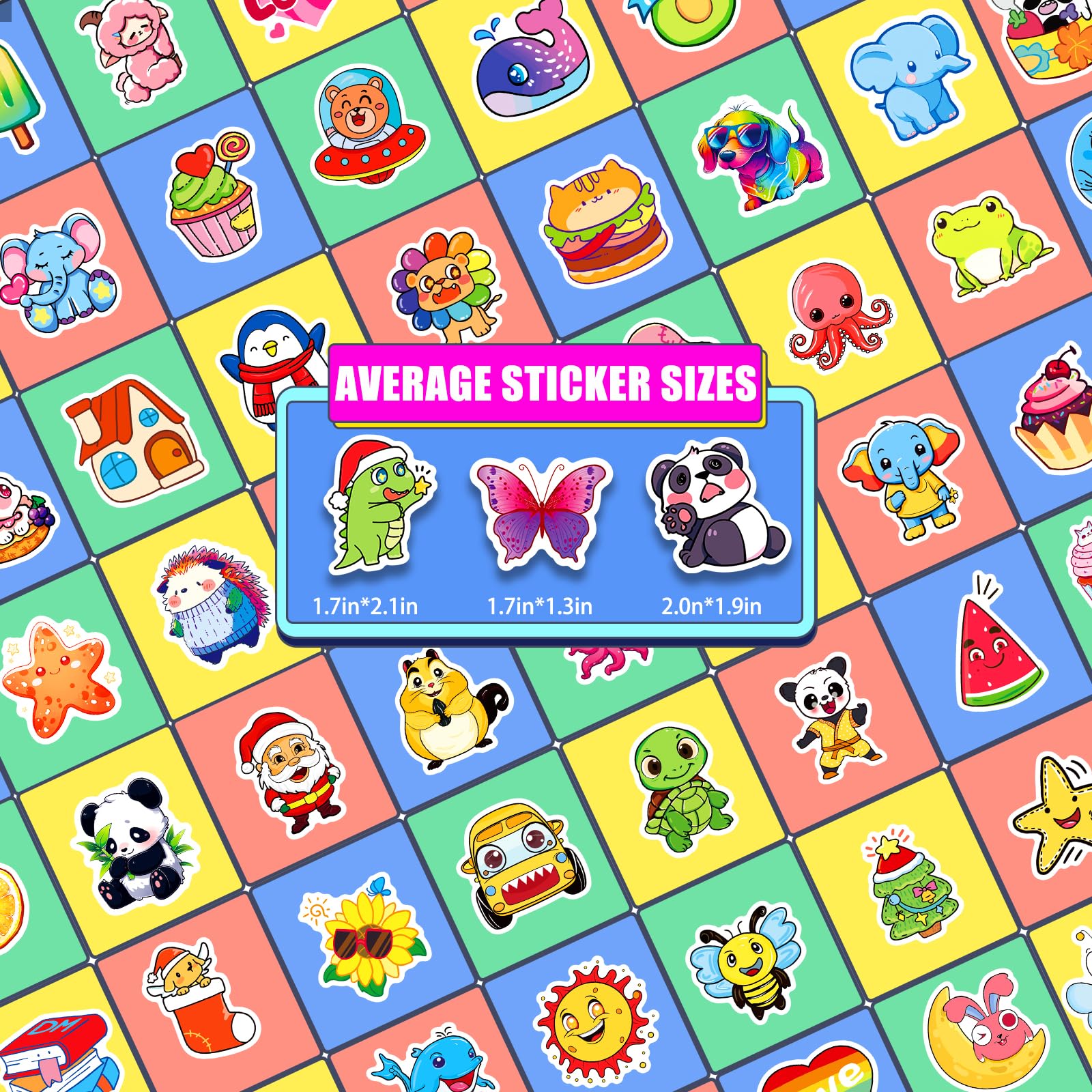 600 Pcs Waterproof Vinyl Stickers for Kids & Adults - Colorful Bottle Stickers for Hydro Flask, Laptop, Scrapbook - Fun Decals for School, Office, Travel & DIY Projects