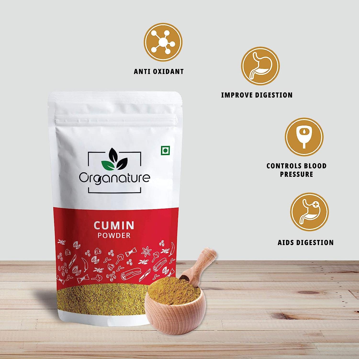 Organic Cumin Powder (Jeera Powder) - 350g | Fresh & Natural Indian Spice for Cooking, Curry, Masala & Seasoning | Perfect for Indian Cuisine, BBQ, Soups & Homemade Spice Blends