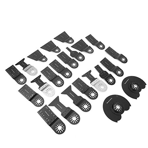 23Pcs Oscillating Saw Blade Kit - High Carbon Steel Blades for Cutting Plastic, Wood & Soft Metal - Multi-Purpose Cutting Tool for DIY Projects, Home Renovation & Crafting