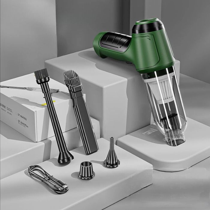 ANYCO Anymob Handheld Vacuum Cleaner - Portable Wet & Dry Vacuum for Home, Car, Pet Hair - Lightweight & Powerful (Green) - Perfect for Quick Cleanups, Spills, and Pet Messes