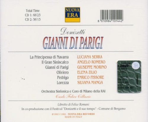 Donizetti Gianni Di Parigi Opera - Serra Romero Morino & W.Milan Radio Orchestra & Chorus Conducted by Cillar | Classic Italian Opera Music for Theater Performances & Cultural Events