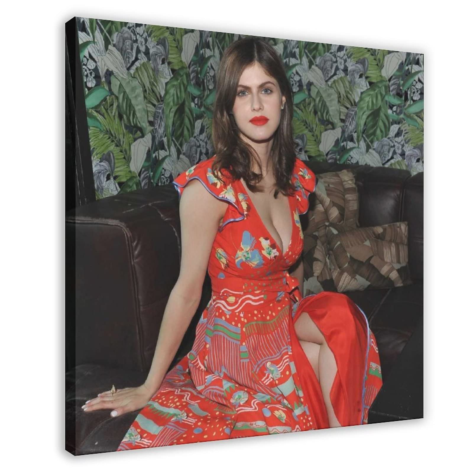 Alexandra Daddario Wall Art Print - 24x24 Inch (60x60cm) Famous Actress Poster for Living Room, Bedroom & Dorm Decor - Hollywood Star Photography for Home Aesthetics & Wall Decoration