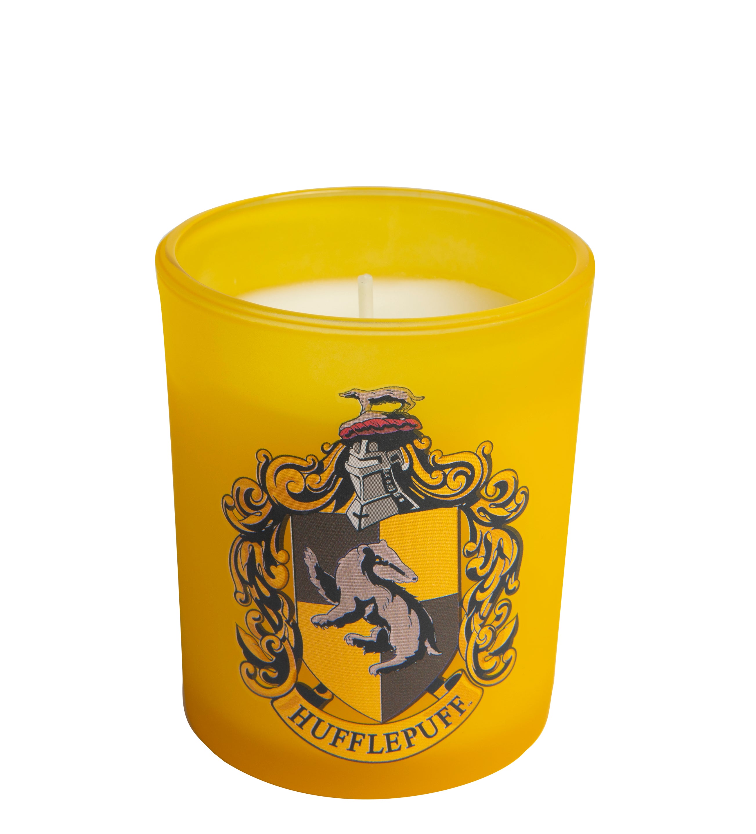 Harry Potter Hufflepuff Glass Votive Candle - Official Hogwarts House Collectible for Home Decor, Gifts & Harry Potter Themed Parties