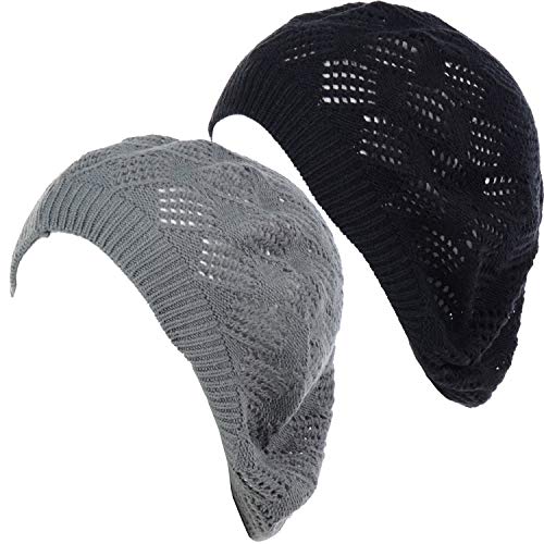 Mesh Diamond Knit-2 Pack-charcoal Gray & Black