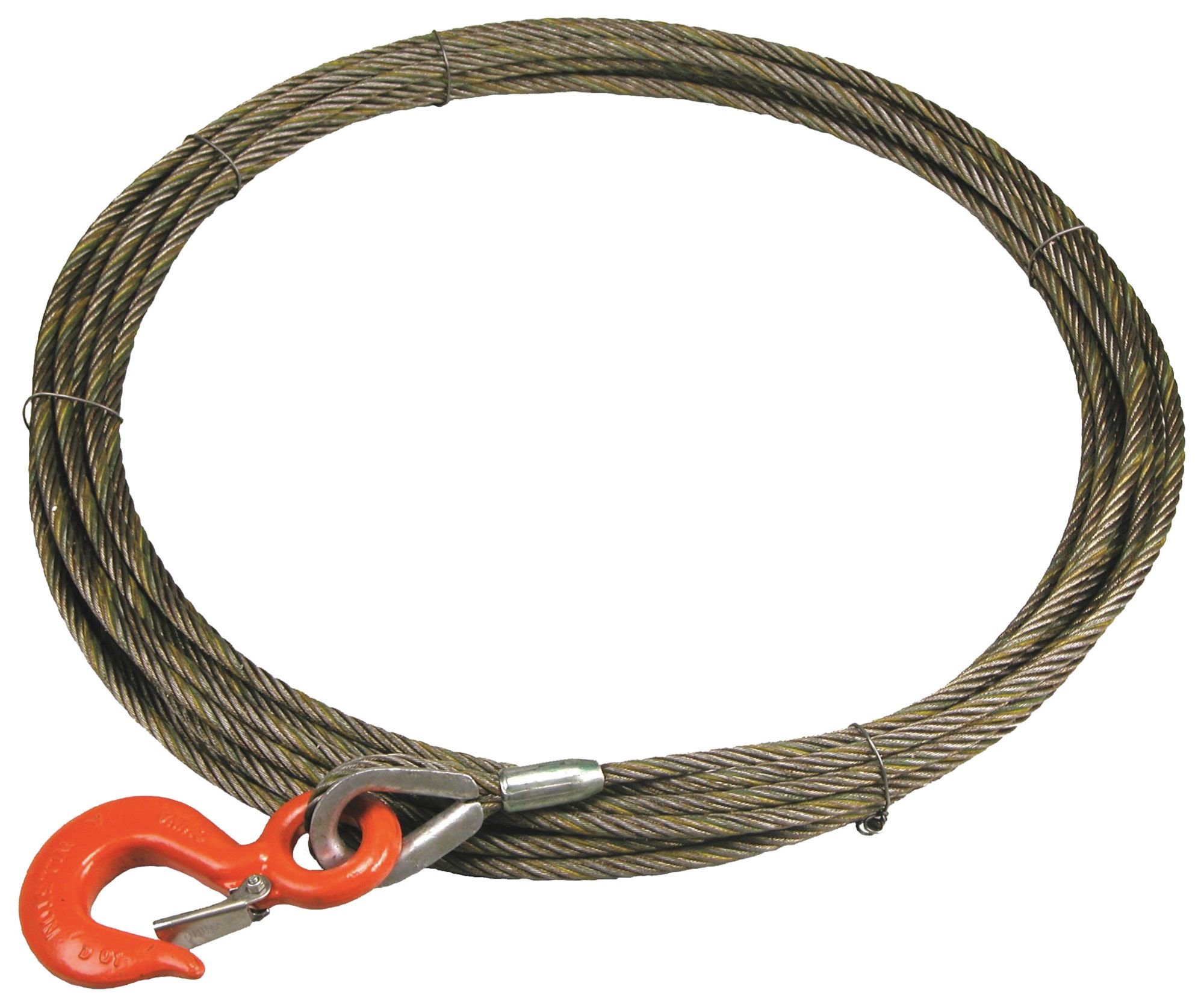 Heavy Duty 7/16 Inch x 100 Ft Winch Cable - FC Grade Steel Wire Rope for Off-Road Recovery, Towing, and Construction Use