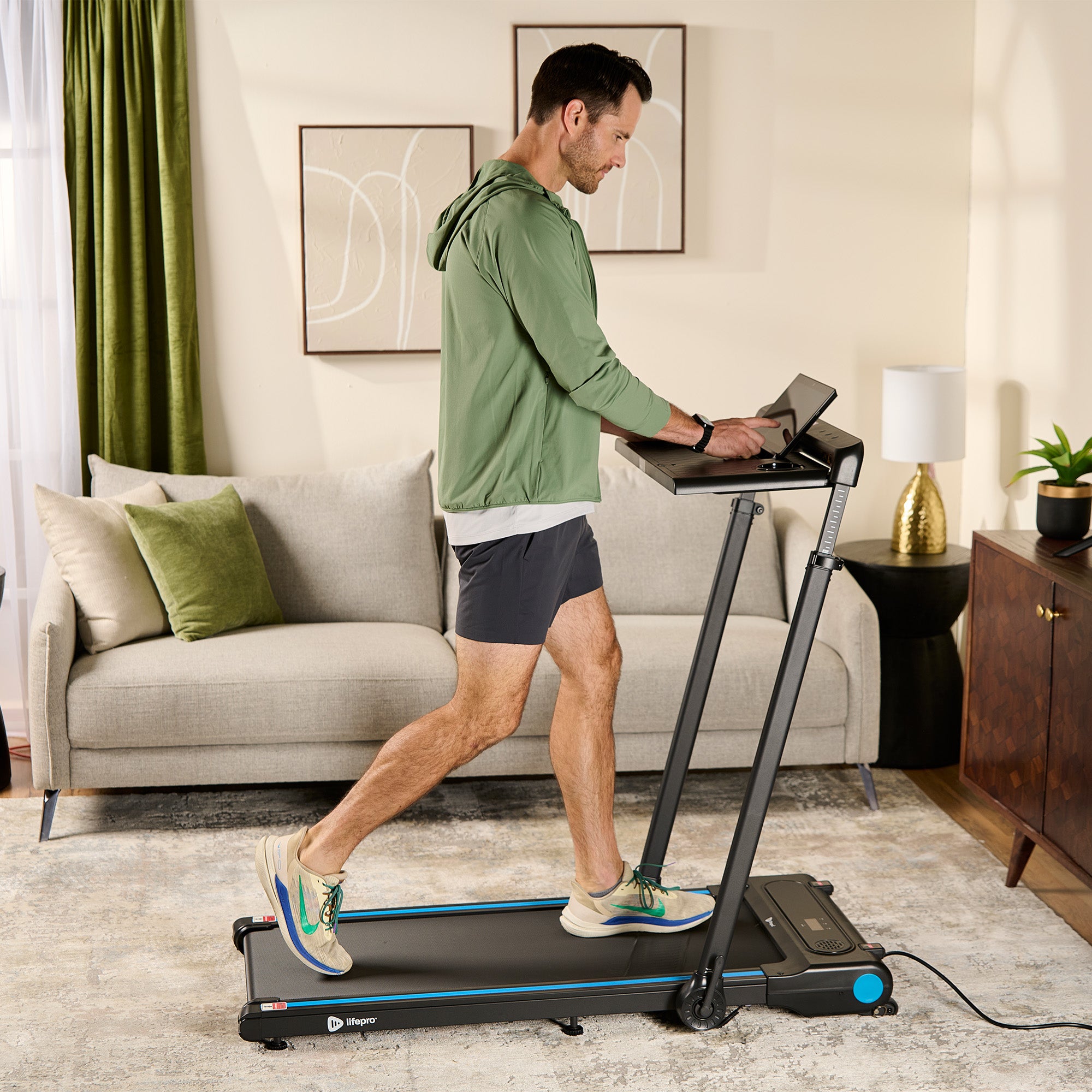 OmniFit Trimotion Treadmill - Foldable Home Gym Equipment for Running & Walking - Perfect for Small Spaces & Home Workouts