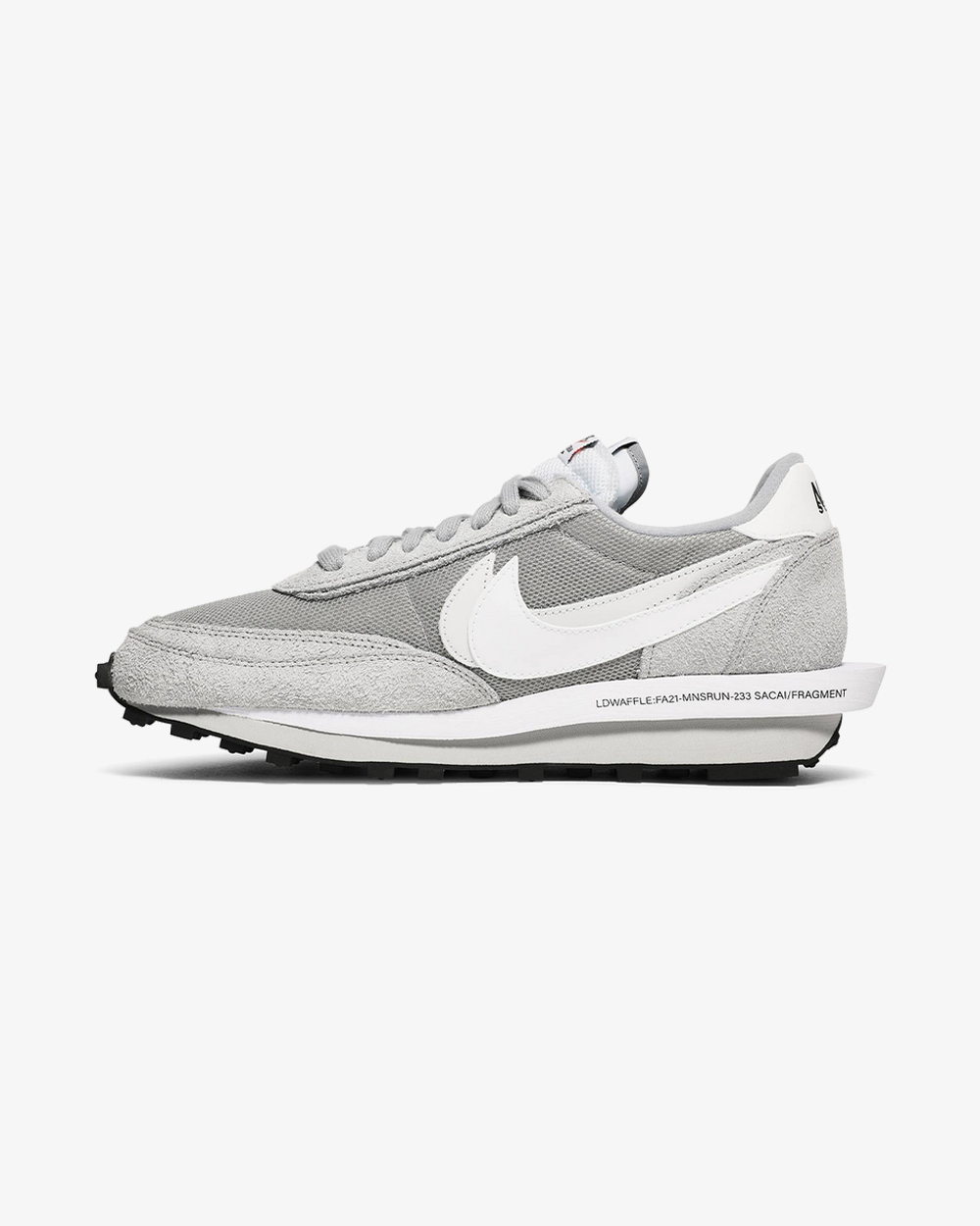 Nike x Sacai x Fragment LD Waffle Grey Sneakers - Limited Edition Collaboration - Perfect for Streetwear & Casual Outfits