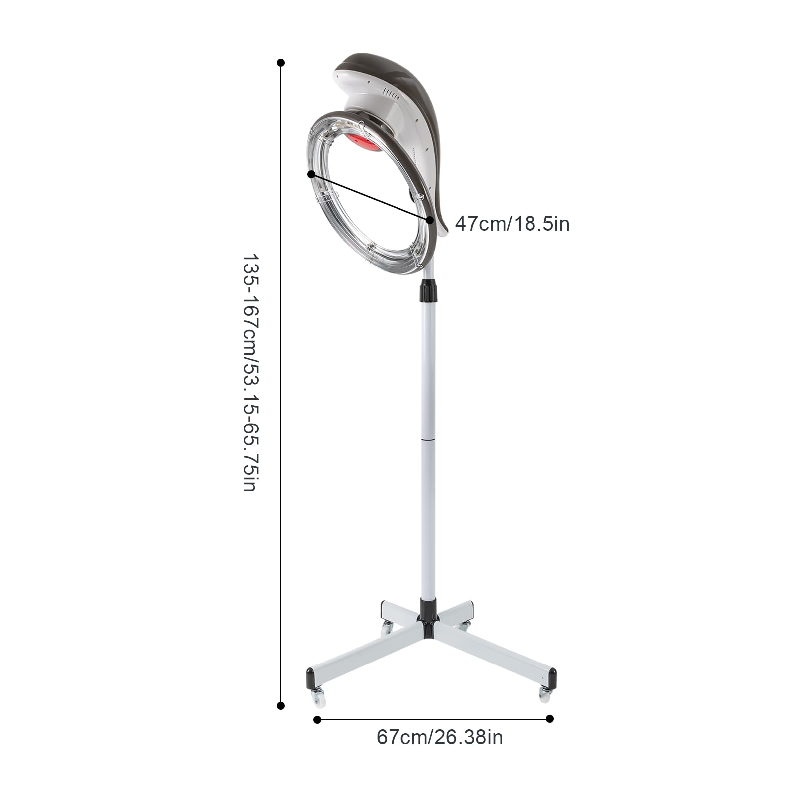 Professional Adjustable Hooded Hair Dryer Bonnet with Timer & 360° Rotation - Swivel Caster Rolling Base for Salon & Home Use - Perfect for Deep Conditioning & Styling Treatments