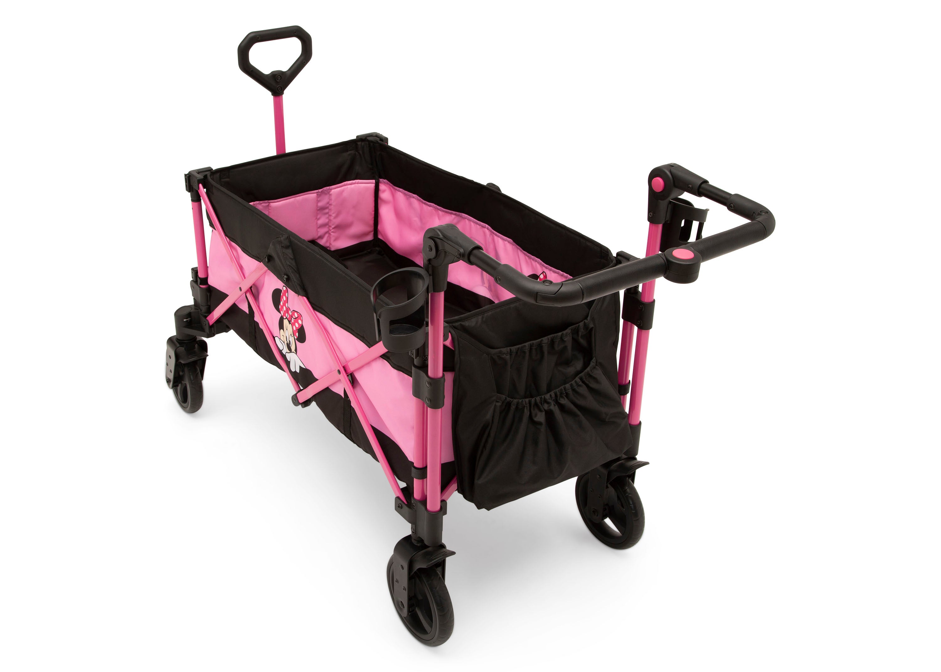 Disney Minnie Mouse Stroller Wagon for Kids - Lightweight Foldable Baby Stroller with Canopy - Perfect for Park Outings, Shopping & Travel