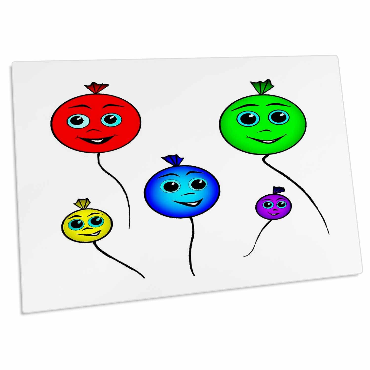 3D Rose Colorful Cute Balloons Illustration Desk Pad Place Mats Set of 4 - Non-Slip Table Protector for Dining, Office, or Party Decor (dpd-267833-1) - Perfect for Home, Kitchen, and Birthday Celebrations