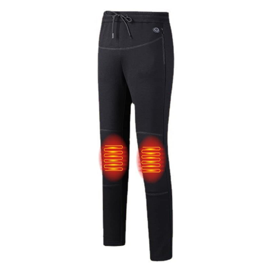 LANGWEI Women's Rechargeable USB Heated Pants - Fleece-Lined Thermal Winter Pants for Motorcycle Riding, Outdoor Sports & Cold Weather Activities