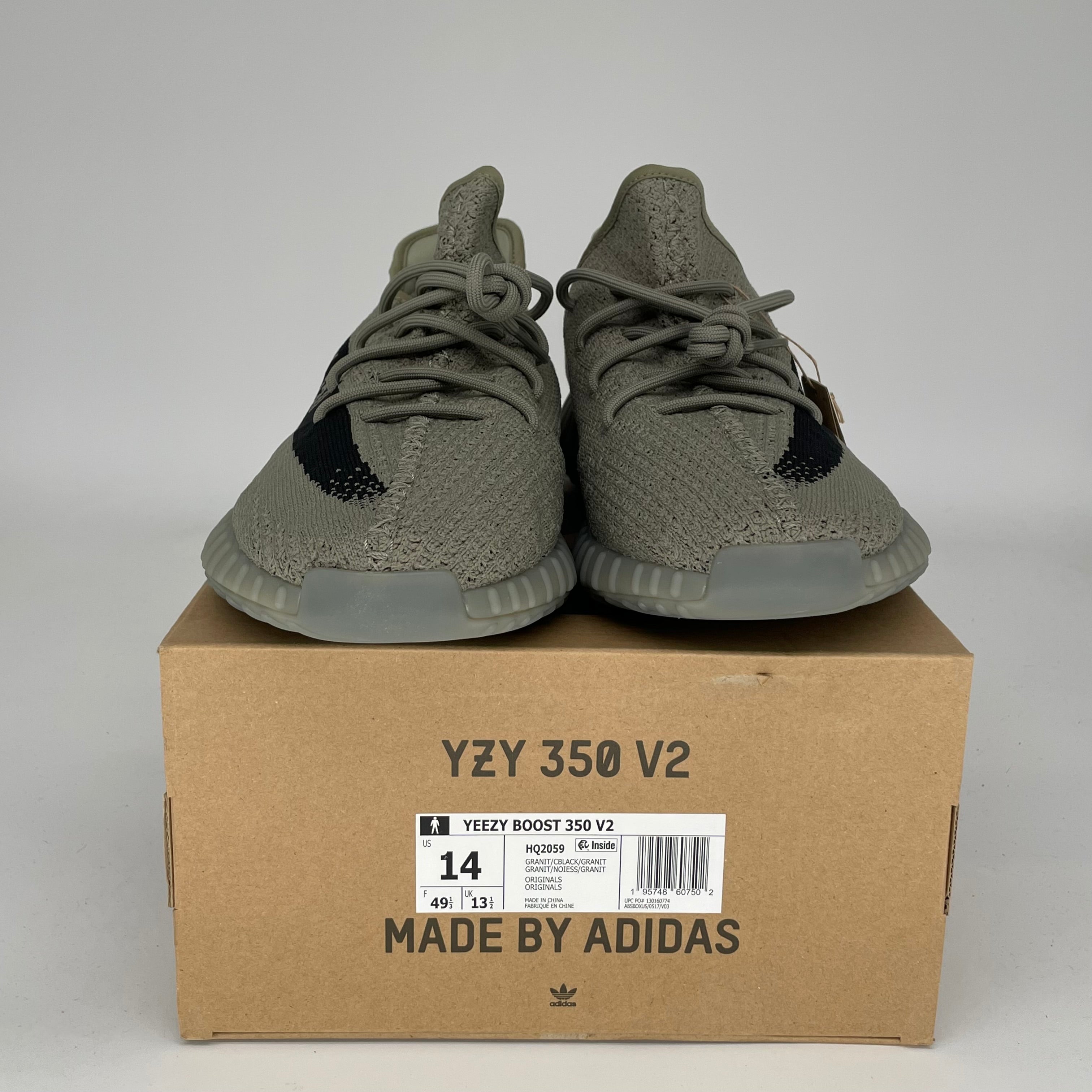Adidas Yeezy 350 V2 Granite - Men's Size 14 Sneakers (HQ2059) | Comfortable Running Shoes for Gym, Workout & Casual Wear