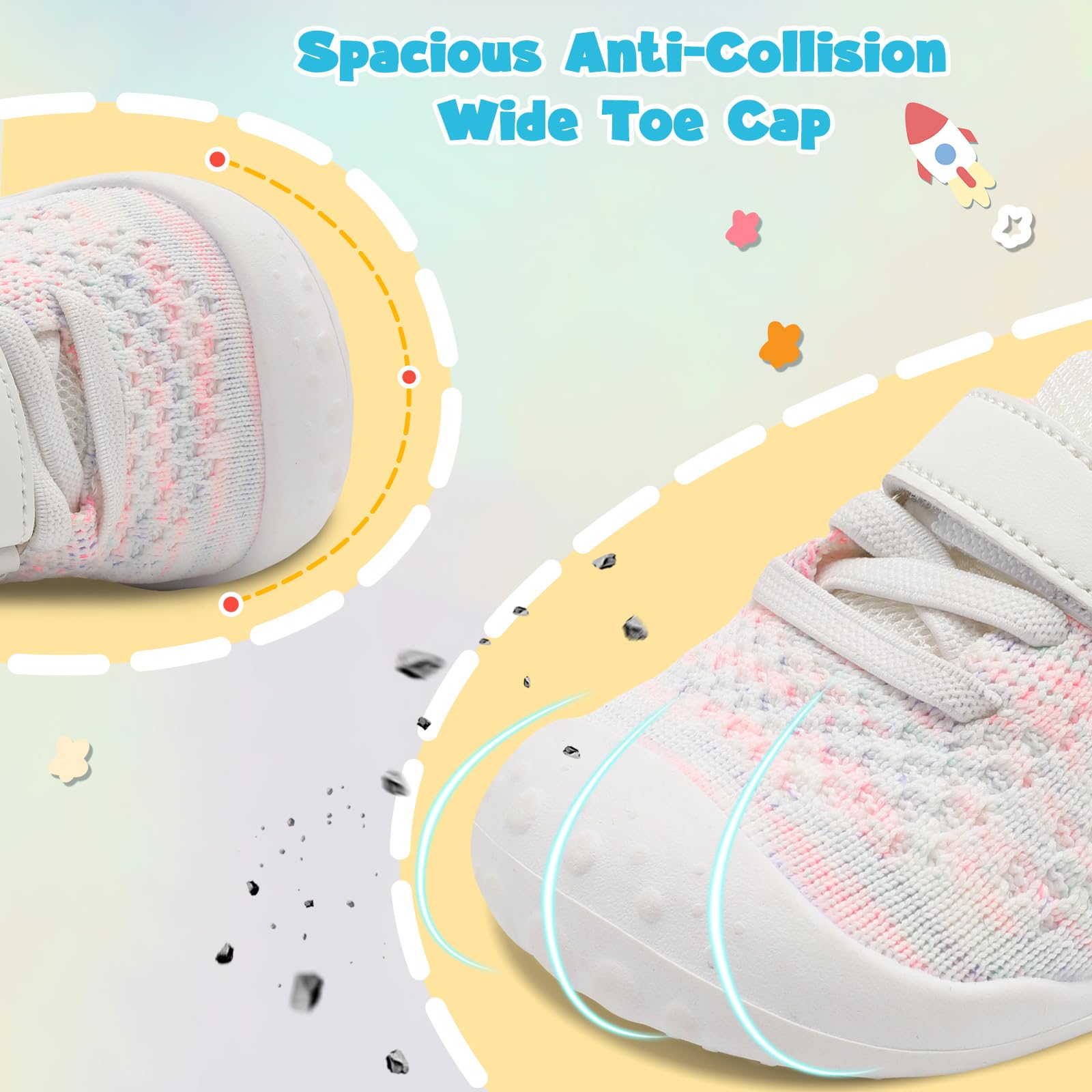 LeIsfIt Baby Walking Shoes for Girls & Boys - Lightweight Non-Slip First Walkers Infant Sneakers for Early Steps | Perfect for Indoor Play, Outdoor Adventures & Special Occasions