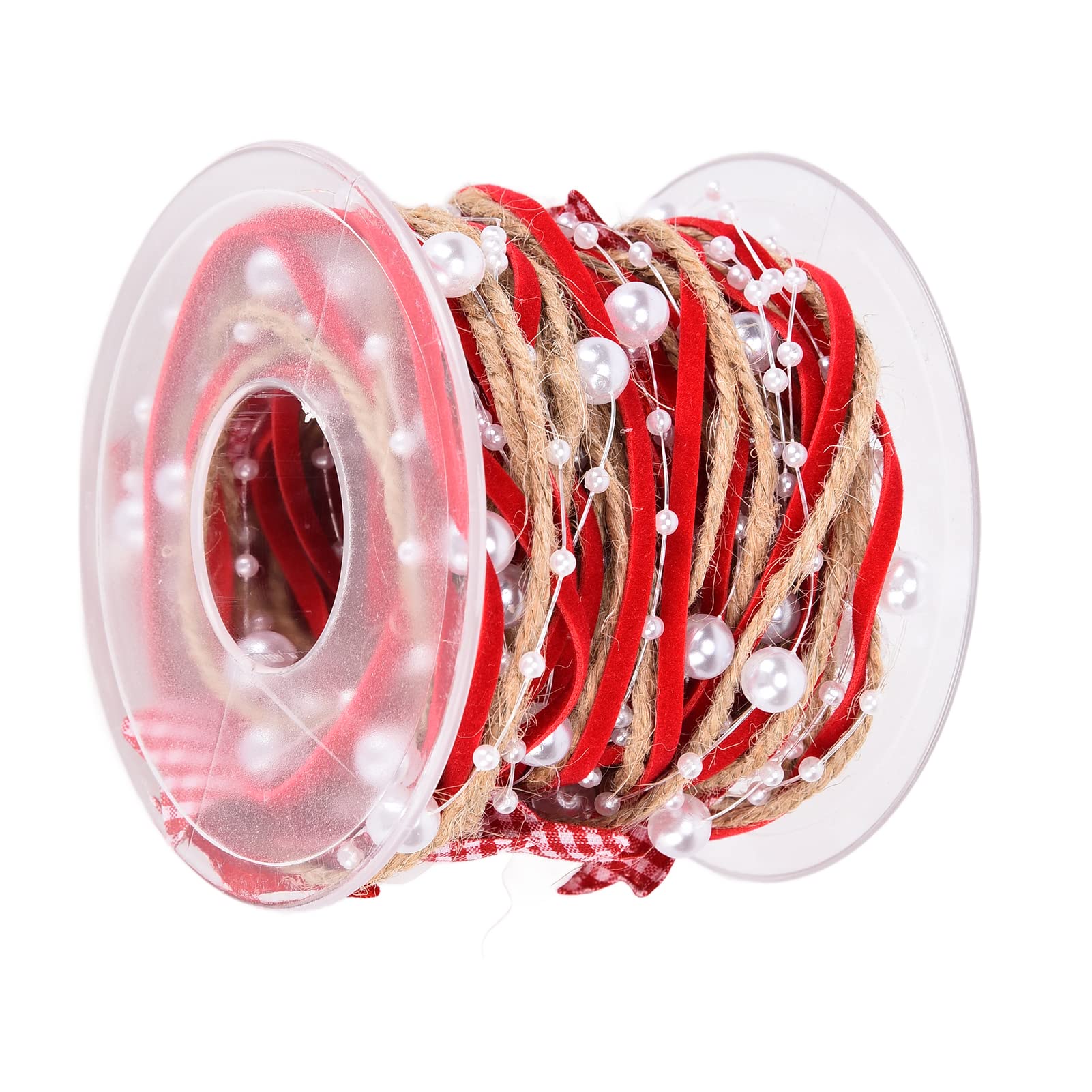 Festive Christmas Ribbon - 5m Decorative Gift Wrapping Ribbon for Holiday Crafts, Party Decorations & DIY Projects - Perfect for Tree Trimming, Present Wrapping & Home Décor