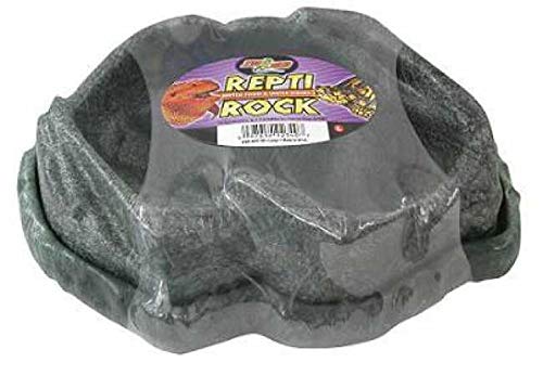 Zoo Med Repti Rock Small Reptile Food and Water Dish - Durable Ceramic Bowl for Lizards, Snakes, and Turtles - Perfect for Terrariums and Reptile Habitats