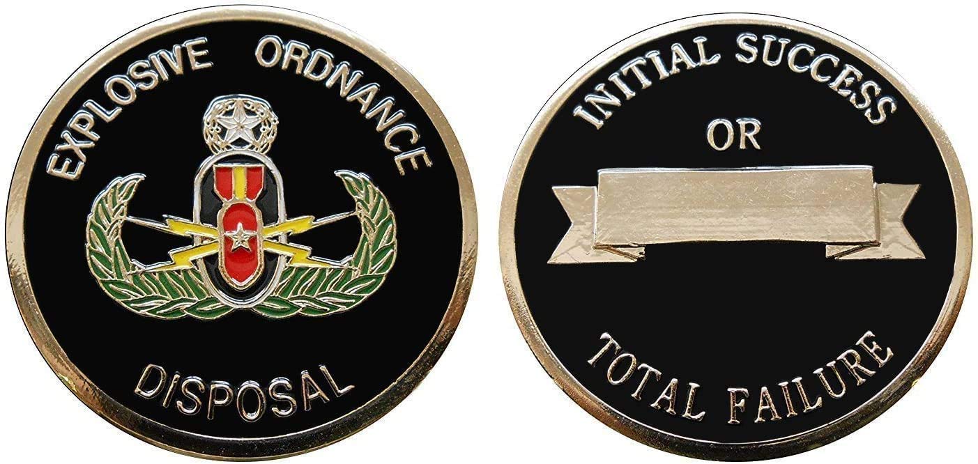 EOD Challenge Coin - Explosive Ordnance Disposal Collectible Military Coin with Logo for Poker & Good Luck | Perfect for Veterans, Military Collectors & Gift Giving