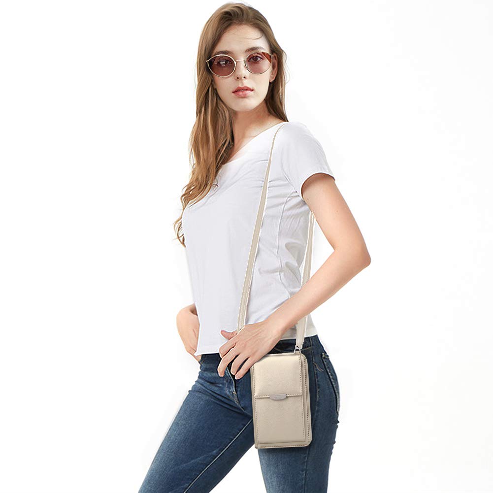 KUKOO Small Crossbody Bag for Women - Slim Phone Purse Wallet with Credit Card Slots - Perfect for Travel, Shopping & Everyday Use