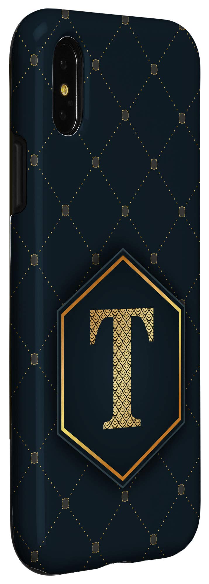 iPhone X/XS Letter T Geometric Pattern Phone Case - Chic Alphabet T Design for Women & Men - Perfect for Everyday Use, Work & Travel
