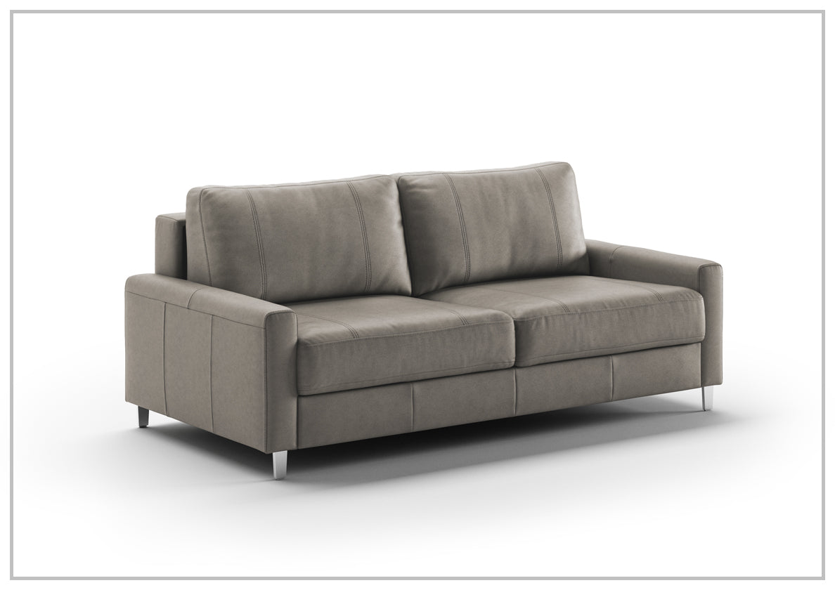 Luonto Nico Fabric Sleeper Sofa - Convertible Bed with Walnut or Chrome Legs - Full, Queen & King Size Options - Perfect for Small Spaces, Guest Rooms & Apartments