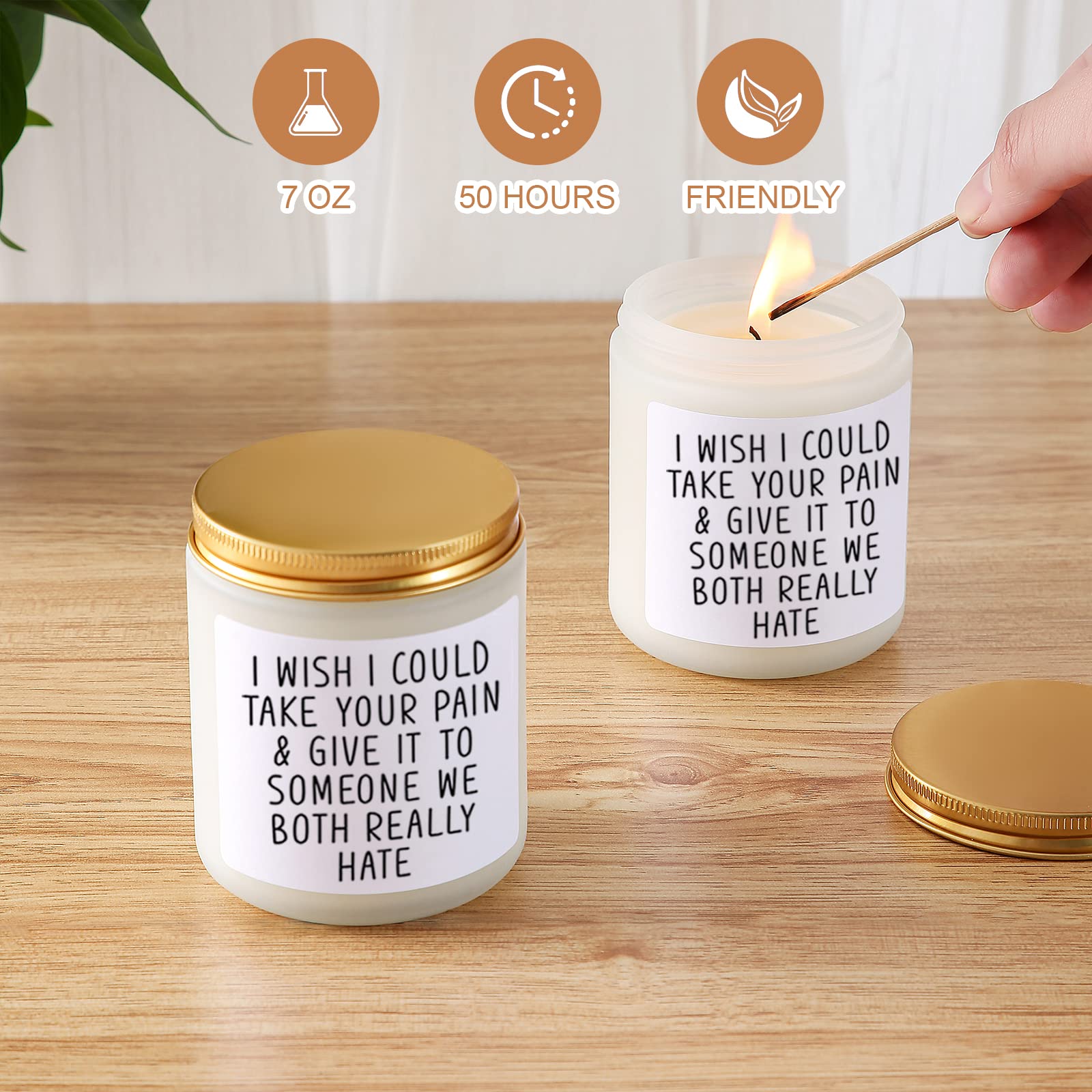 Healing Candles for Women & Men - Get Well Soon Gifts After Surgery, Sympathy, Grieving, Condolence, Divorce & Miscarriage - Inspirational Sorry for Your Loss & Cancer Support Gift - Perfect for Hospital Recovery, Home Comfort & Emotional Healing