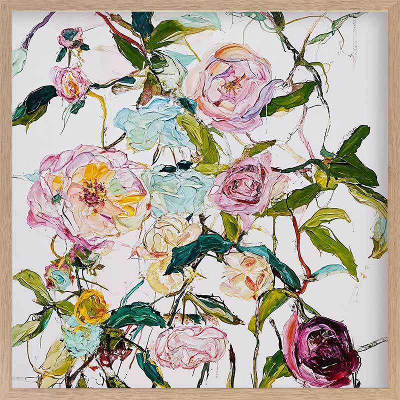 Elegant A Rosy Affair II Framed Floral Wall Art Print - Perfect for Living Room, Bedroom & Office Decor