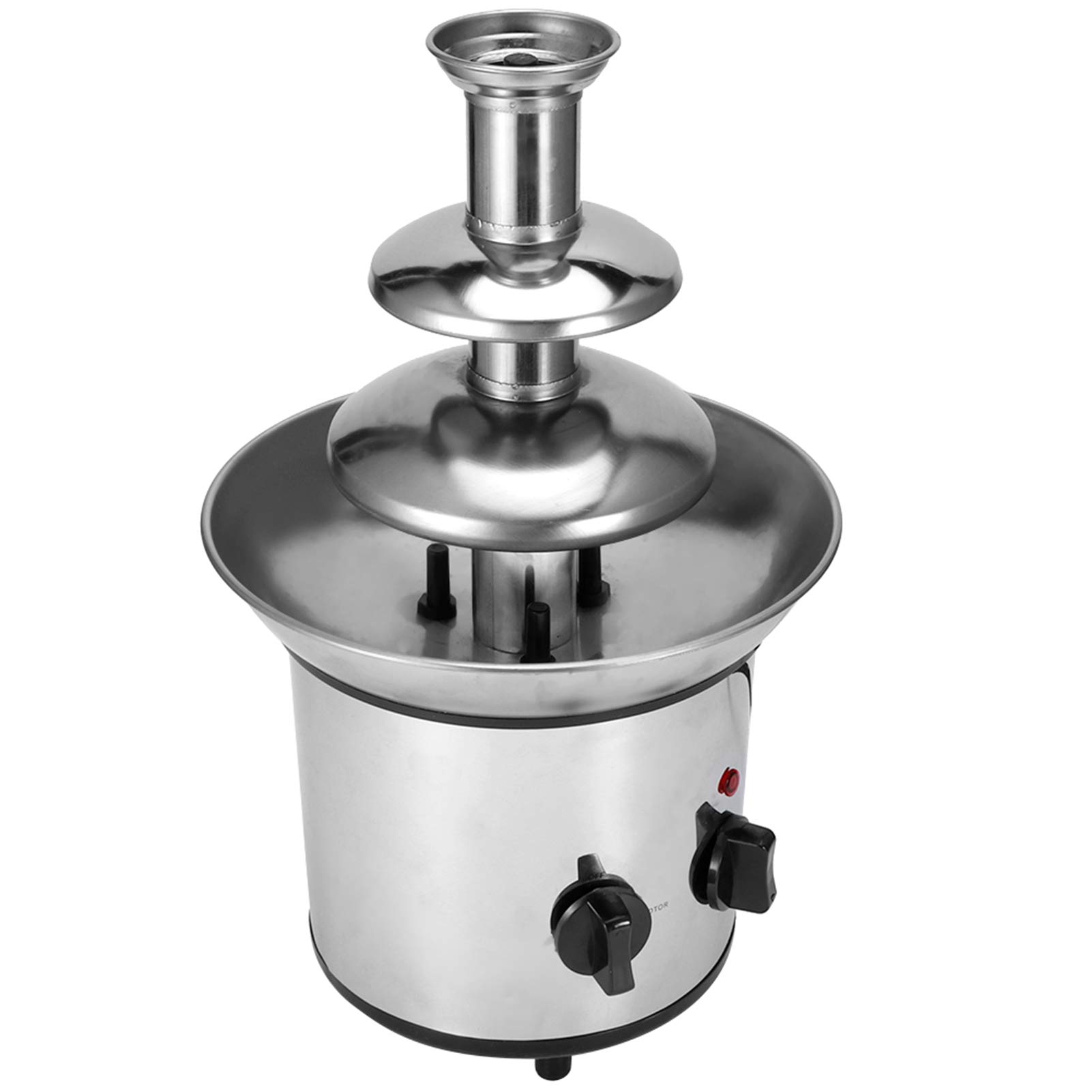 Premium 3-Tier Stainless Steel Chocolate Fondue Fountain - Easy Assembly Melting Pot for Cheese, BBQ Sauce, Liqueurs - Perfect for Home, Cafe, Restaurant & Party Events - Ideal for Weddings, Birthdays & Holiday Celebrations (USA)