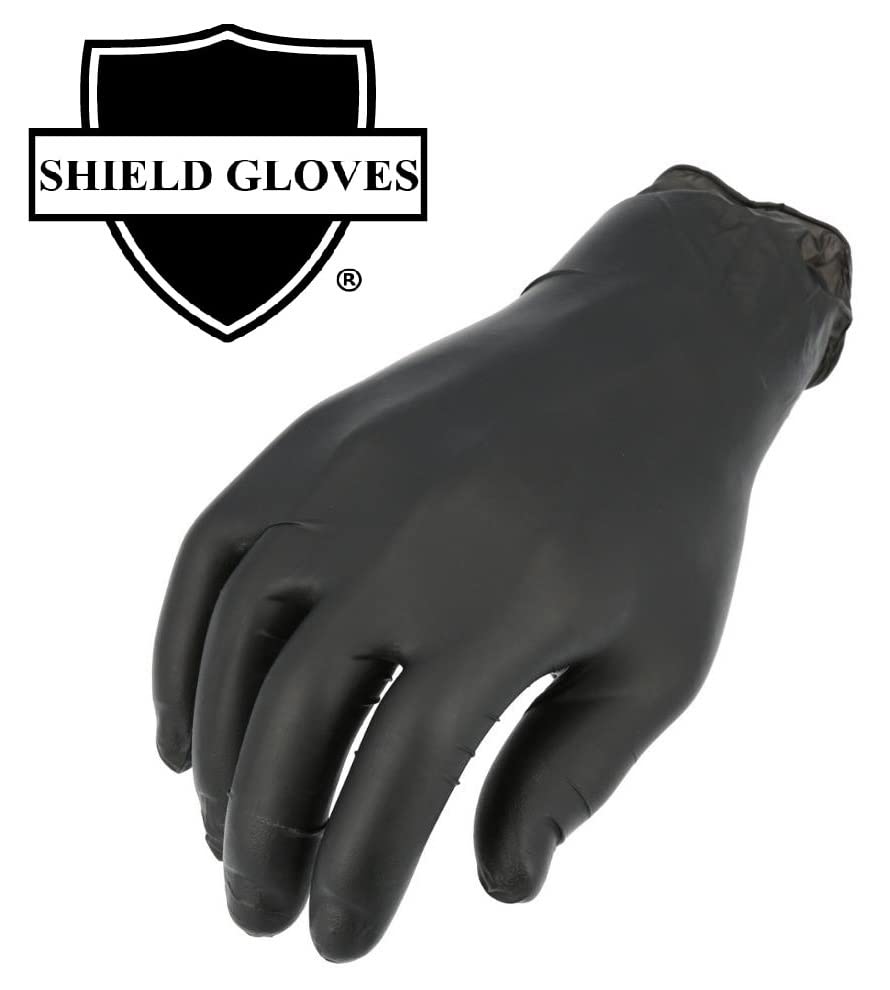 Premium Black Nitrile Gloves - Latex-Free, Powder-Free Disposable Gloves (Medium, 5 Mil, 2000 Pack) - Ideal for Medical, Food Service & Cleaning Professionals