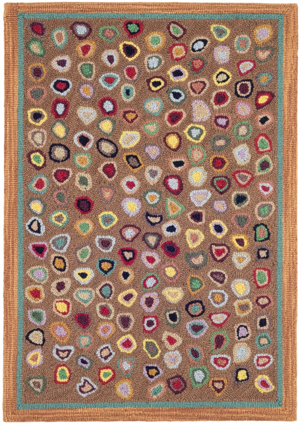 Dash & Albert Cat's Paw Hand Hooked Wool Rug - Soft Non-Slip Area Rug for Living Room, Bedroom, Nursery & Home Decor