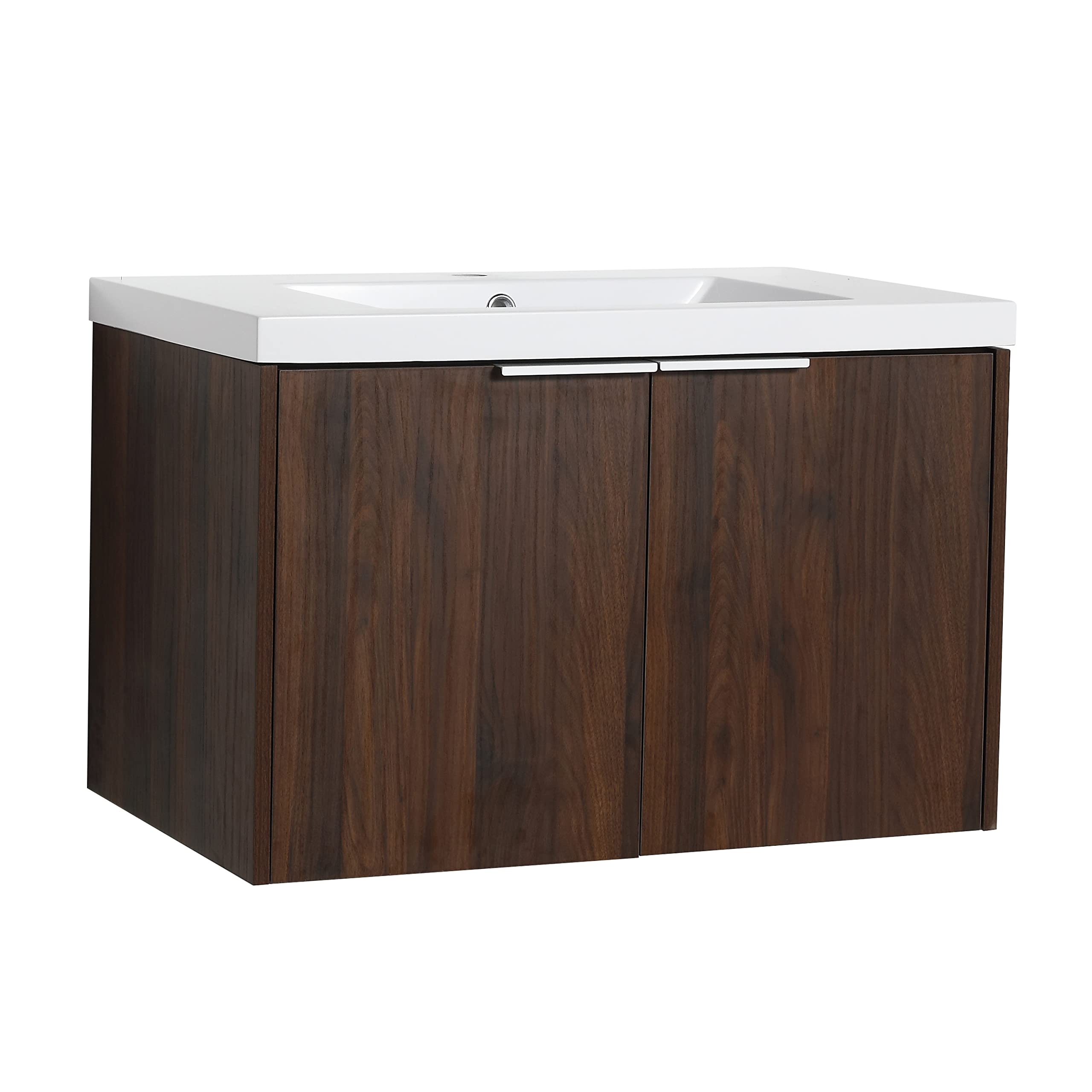 Yoluckea 30 Inch Wall Mounted Bathroom Vanity with Sink - Modern Floating Vanity Cabinet with Soft Close Doors - Space Saving Bathroom Storage Solution for Small Bathrooms & Powder Rooms