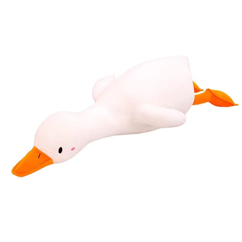 Super Soft Giant White Duck Plush Toy Pillow - 63 Inch Large Cute Stuffed Animal with Round Eyes for Kids & Adults | Perfect for Nursery Decor, Cuddling, and Gift Giving