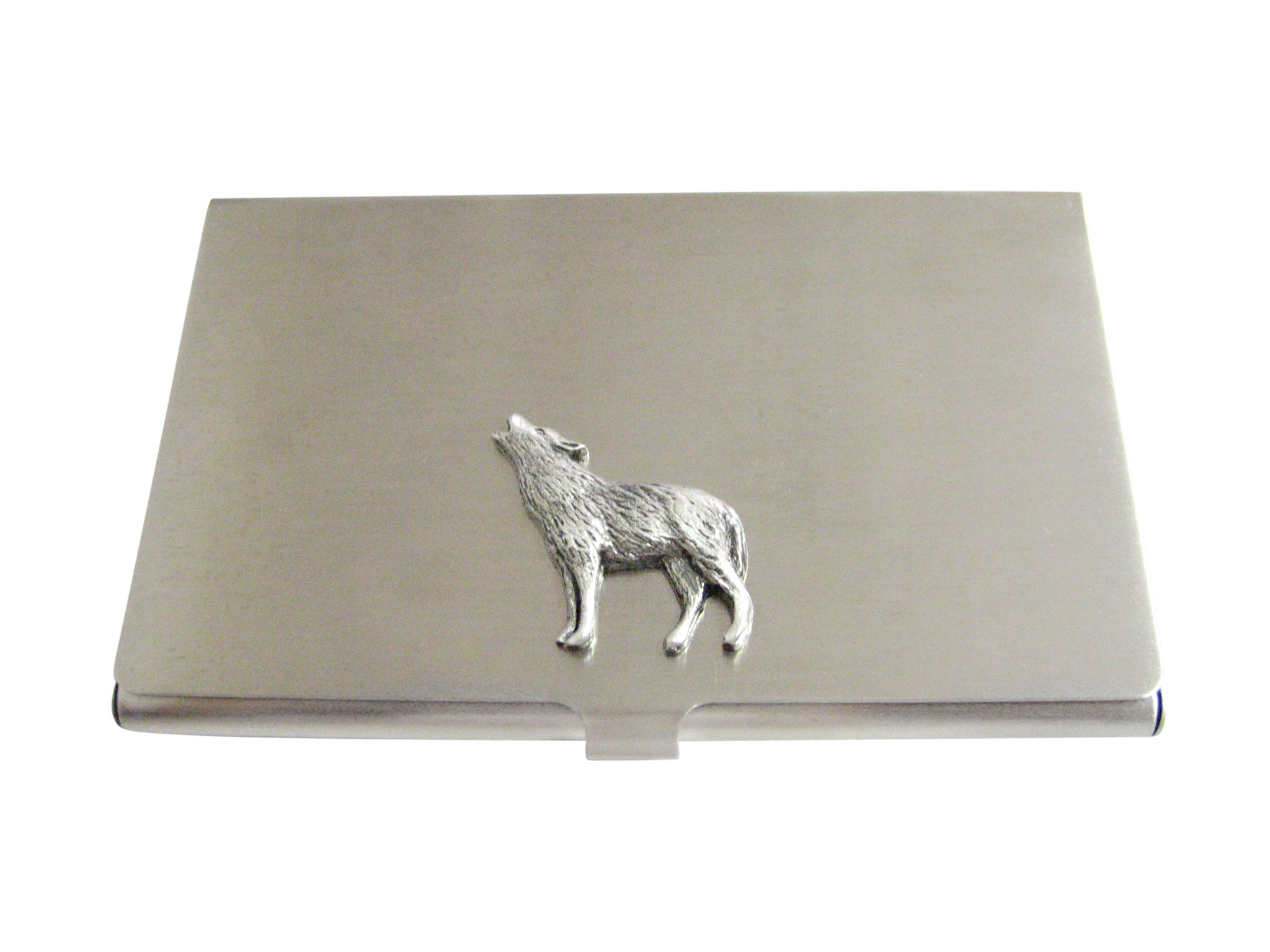 Premium Textured Wolf Business Card Holder - Elegant & Durable Metal Card Case for Professionals - Perfect for Office, Networking Events & Corporate Gifts