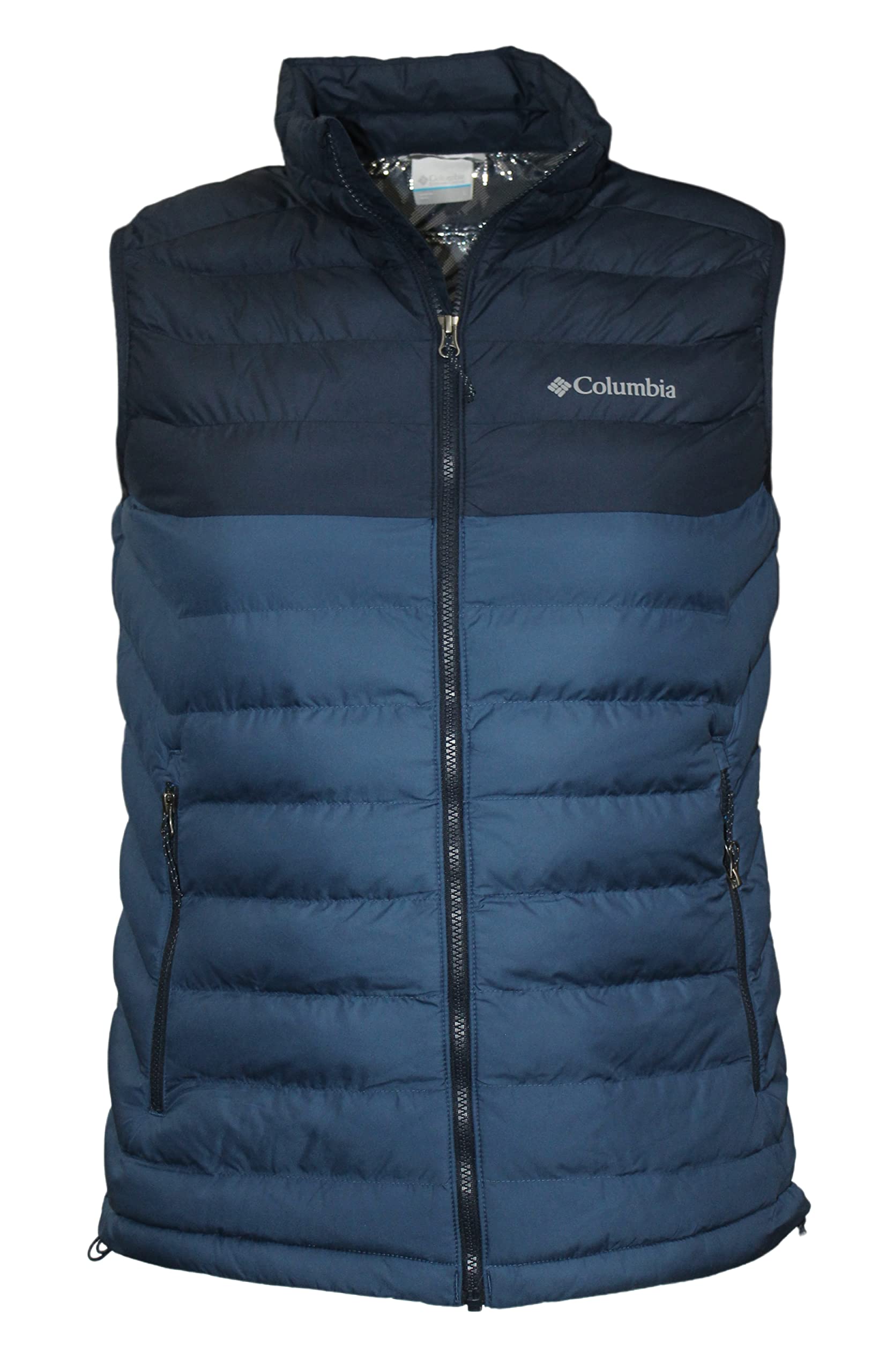 Columbia Men's White Out Omni-Heat Puffer Vest - Lightweight Insulated Winter Vest for Outdoor Activities, Hiking & Cold Weather Layering