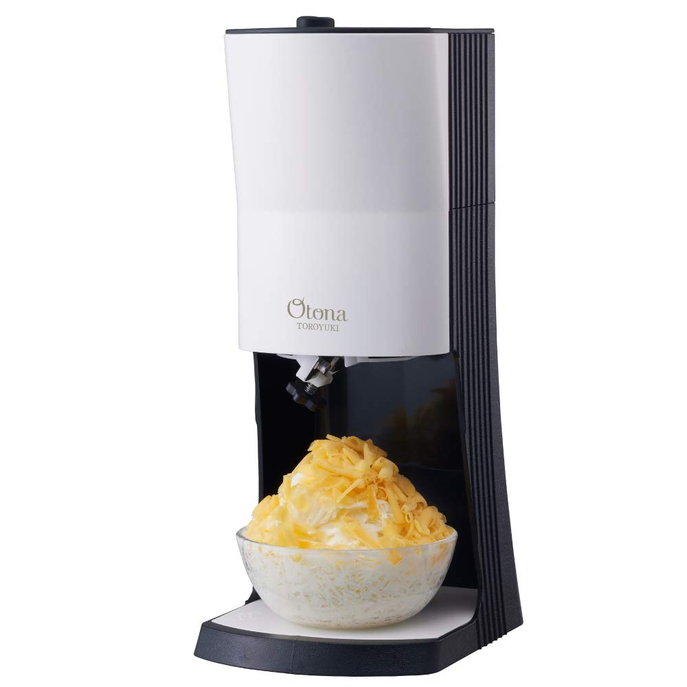 Doshisha Electric Fluffy Snow Shaved Ice Maker Machine - 3 Reusable Ice Cups Included - Perfect for Home, Party, and Summer Treats - Black