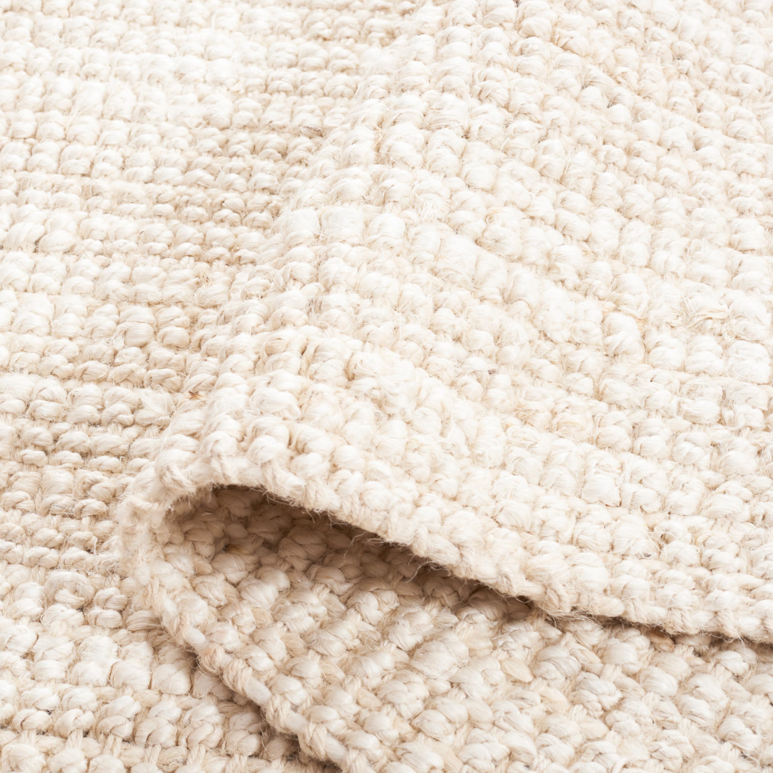 SAFAVIEH Handmade Jute Area Rug 5' x 8' - Natural Fiber Farmhouse Rug in Ivory for Living Room & Bedroom | Durable & Stylish for High Traffic Areas | Perfect for Boho, Coastal & Rustic Home Decor (NF730A)