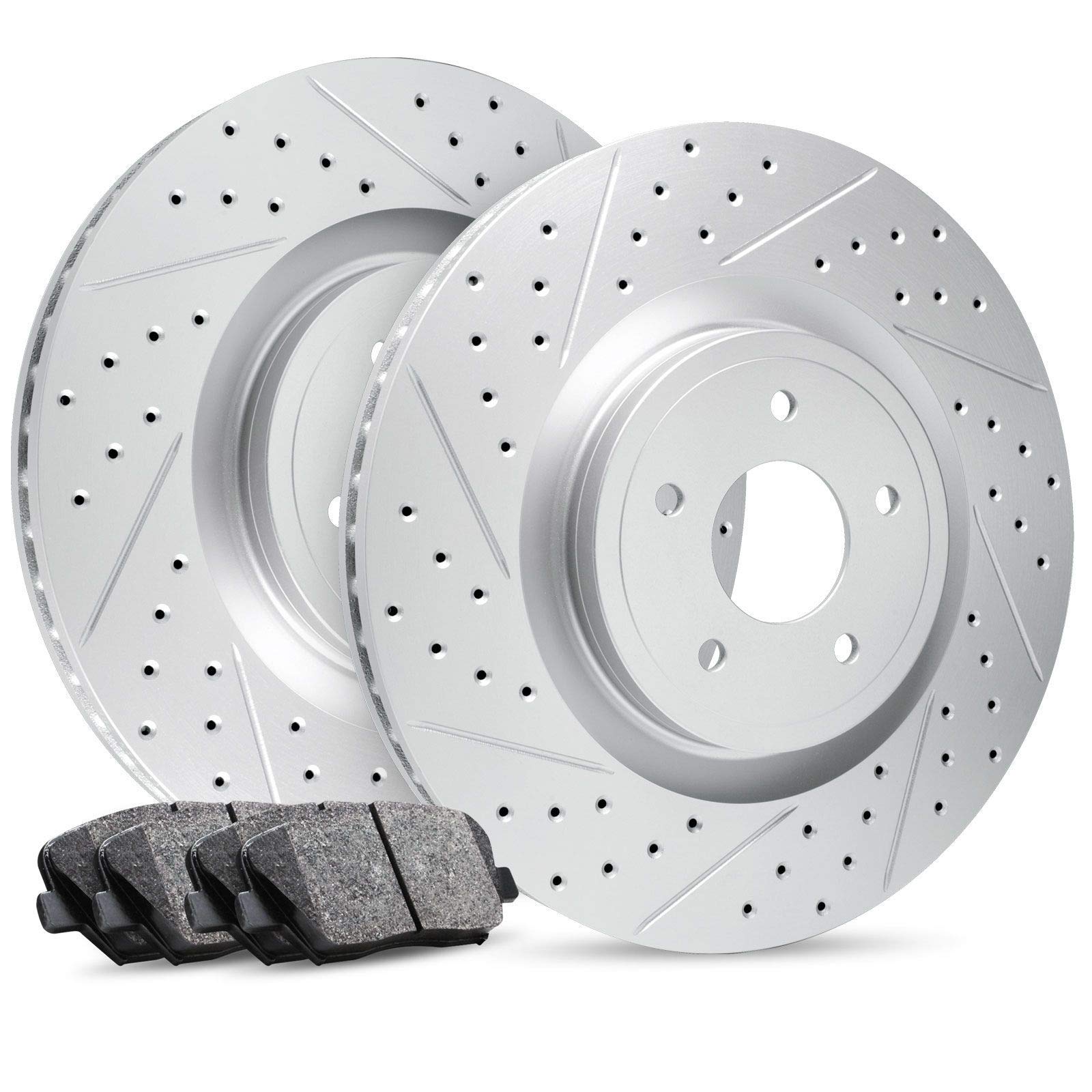 R1 Concepts Premium Front Brake Kit - Ceramic Brake Pads & Rotors for 1998-2004 Nissan Frontier | High-Performance Braking System for Daily Commuting & Off-Road Adventures