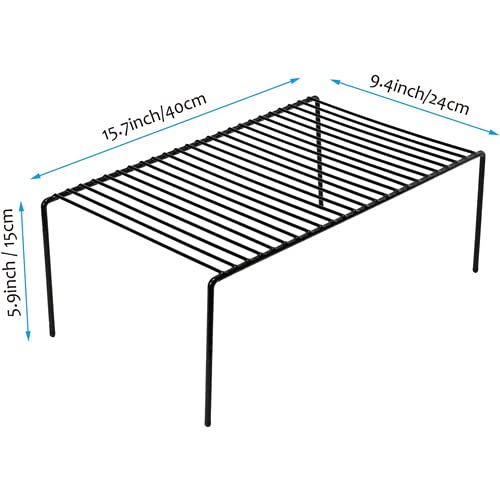 ARCCI 6-Pack Medium Kitchen Cabinet Organizer Shelf (13 x 9.4 Inch) - Rustproof Metal Wire Pantry Storage Racks for Plates, Dishes & Kitchenware - Perfect for Cabinets, Freezers, Countertops & Cupboards - Space-Saving Home Organization Solution for Kitchen, Pantry & Bathroom Storage