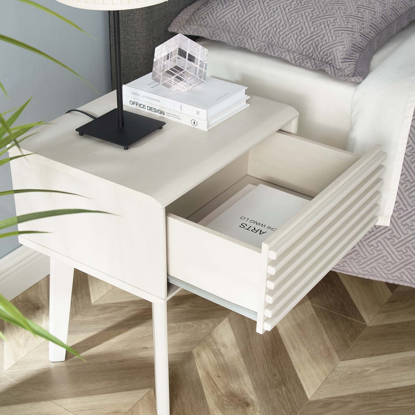 Modern Wooden End Table with Storage Shelf - Stylish Nightstand for Living Room, Bedroom & Office - Perfect for Small Spaces & Home Decor