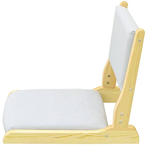 Foldable Zaisu Floor Chair - Ergonomic Back Support Padded Gaming Chair, Legless Japanese Style Seat for Reading, Gaming & Meditation - Perfect for Living Room, Balcony & Small Spaces