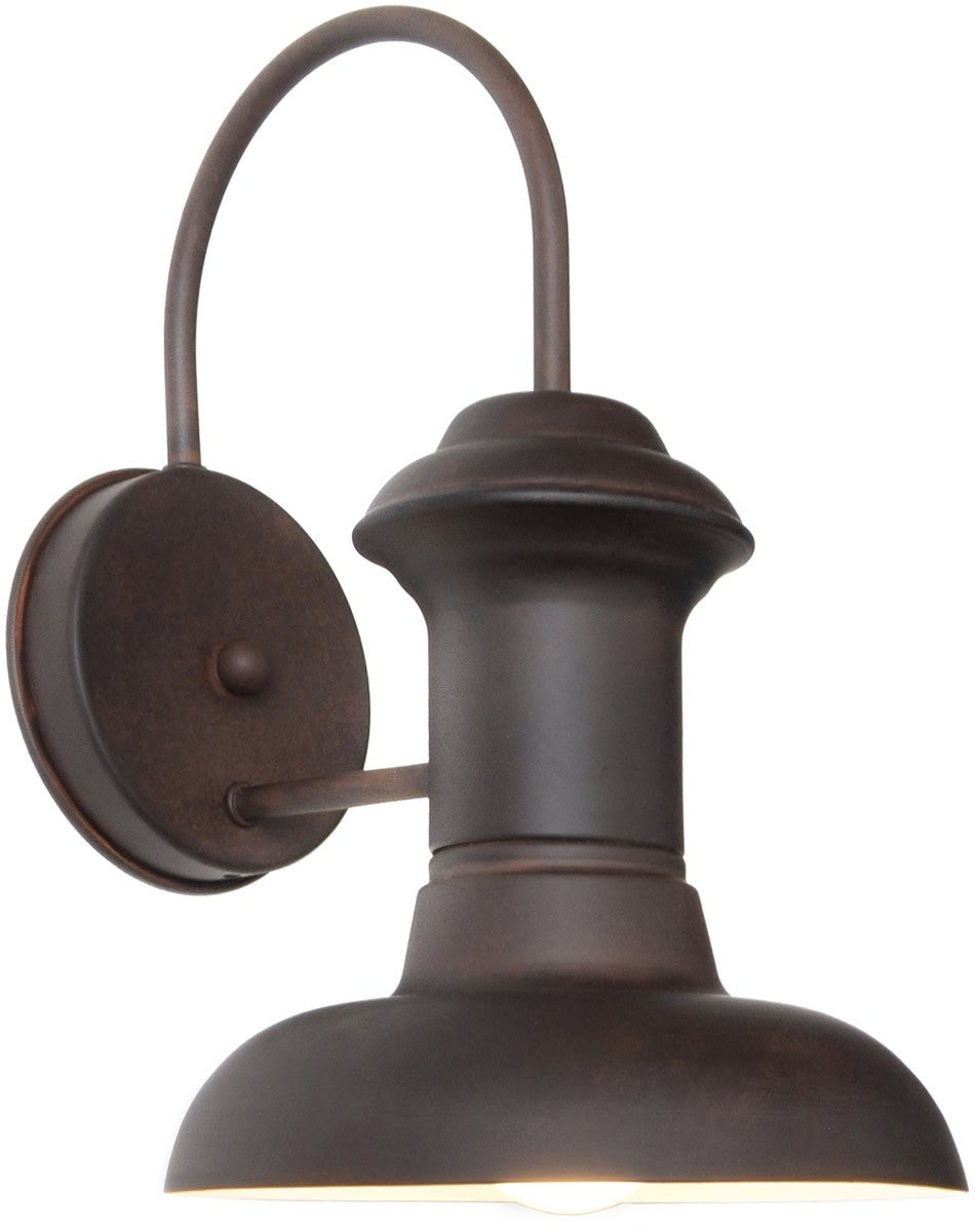 10H Wharf 1 Light Outdoor Wall Sconce in Empire Bronze - Weatherproof Exterior Lighting for Porch, Patio & Garden Decor