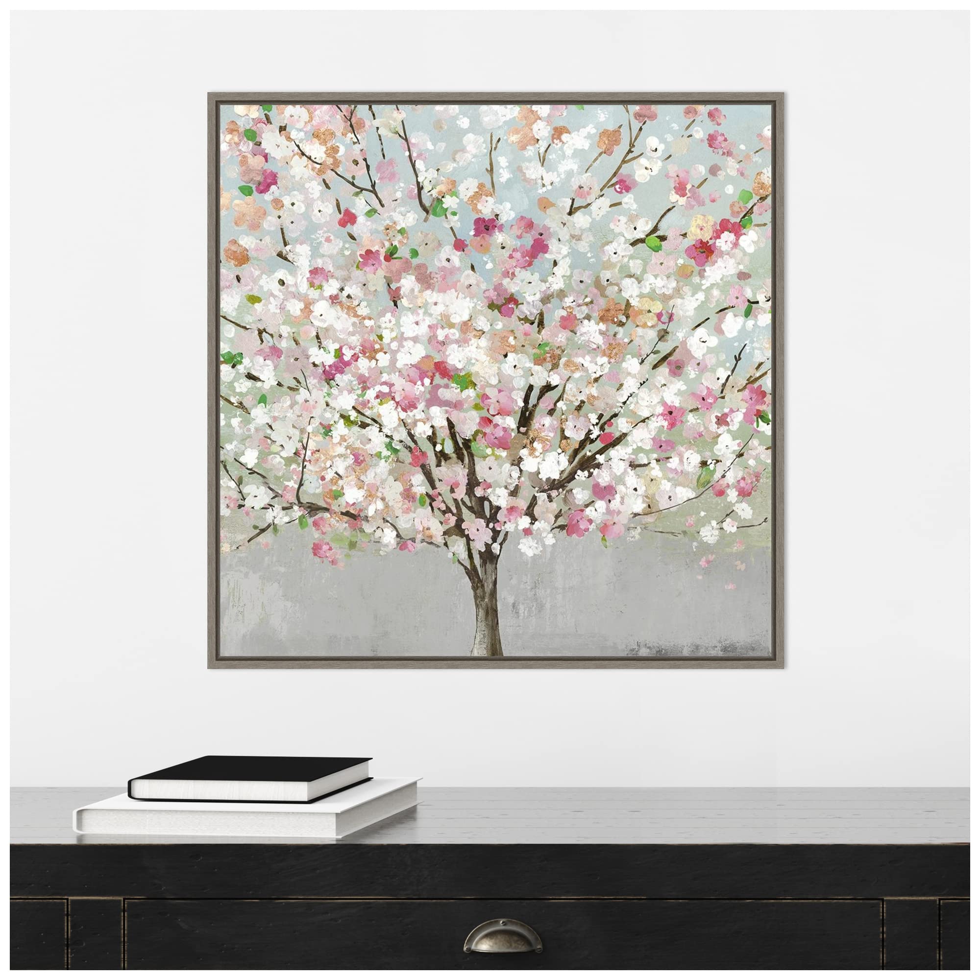 Amanti Art Framed Canvas Wall Art 22x22 - Spring Love Landscape Painting by Allison Pearce, Rustic Farmhouse Decor for Living Room, Bedroom & Bathroom | Perfect for Home Decor, Housewarming Gifts & Interior Design