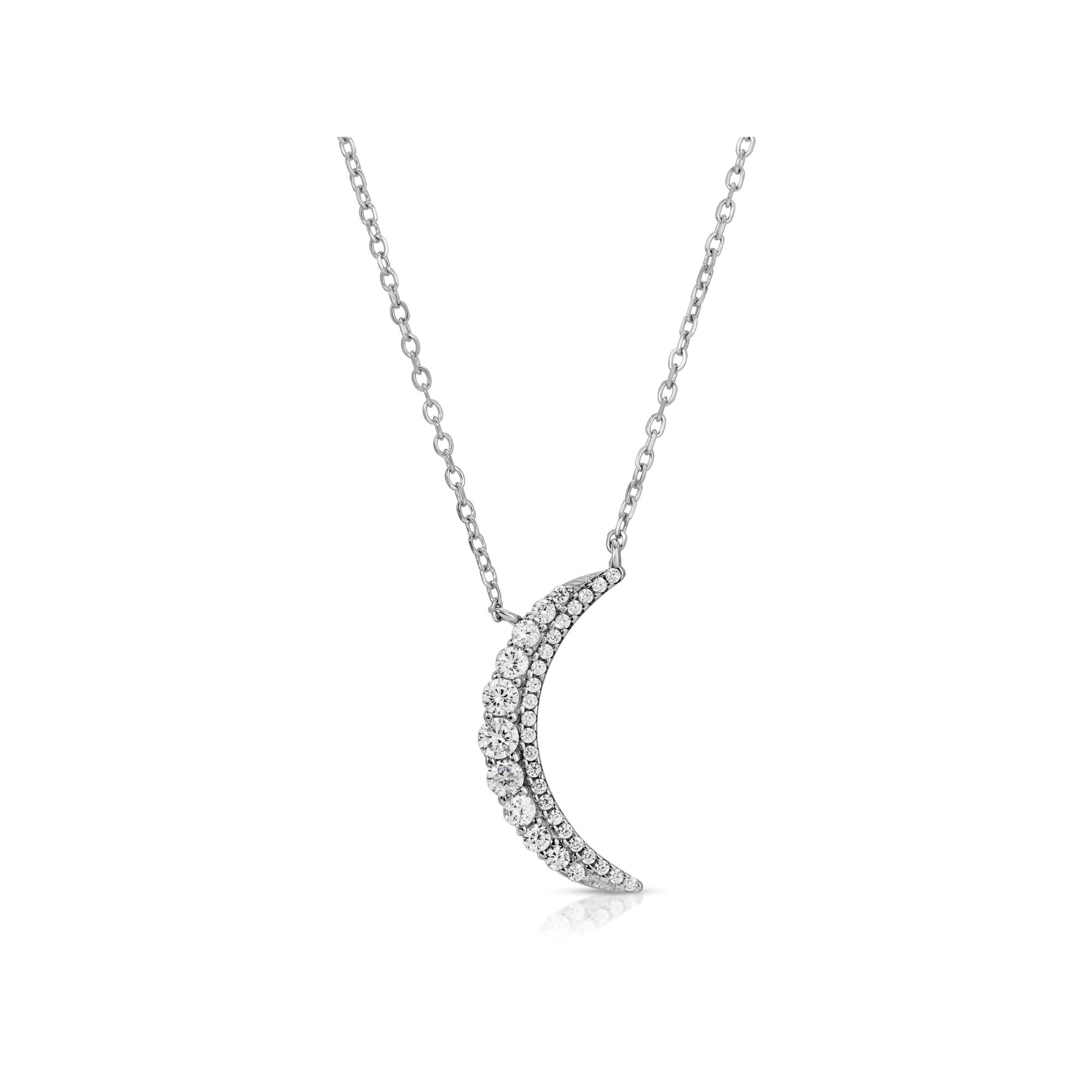 Crescent Moon Necklace for Women - Sterling Silver Moon Pendant Jewelry Gift for Her - Perfect for Birthdays, Anniversaries & Everyday Wear