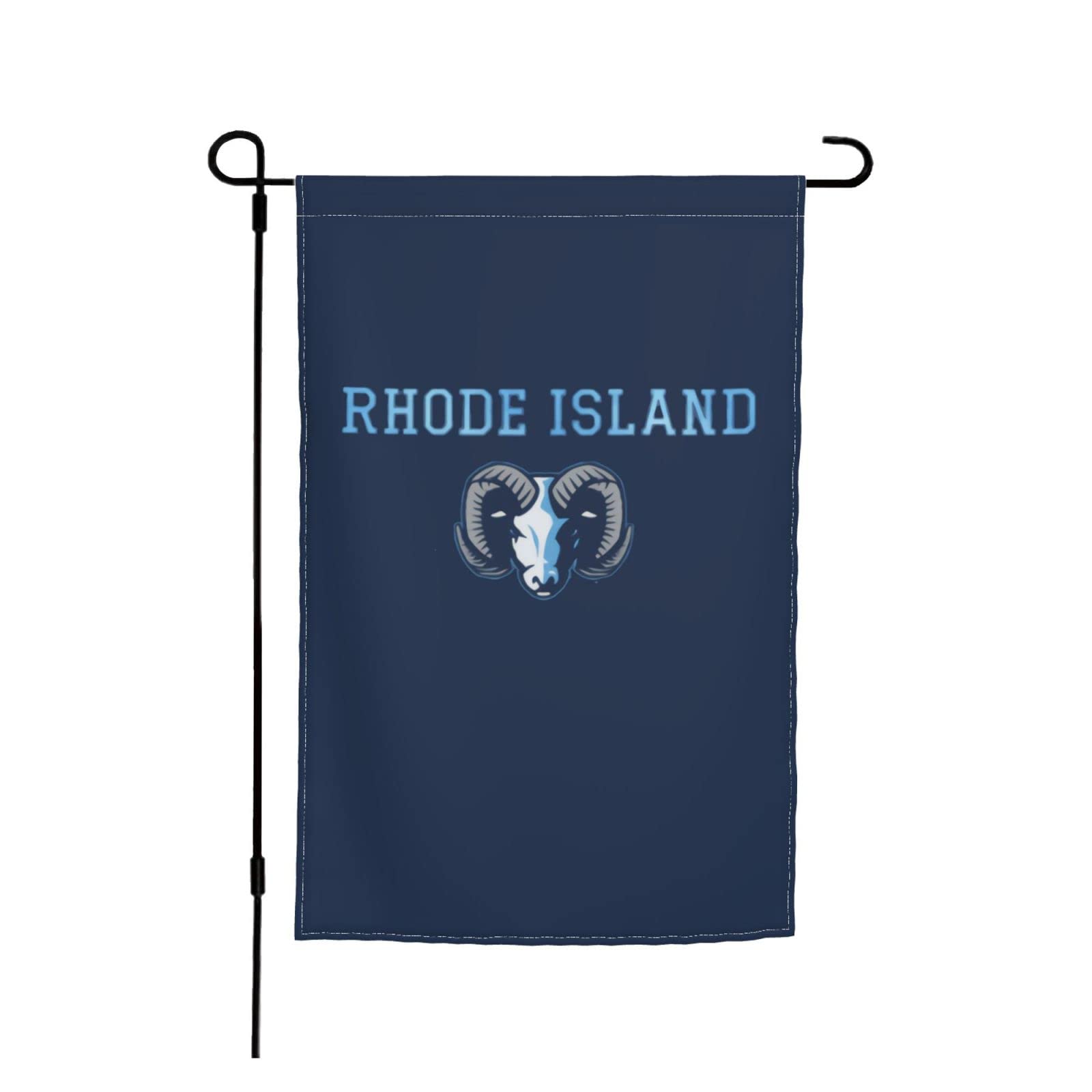 URI University of Rhode Island Rams Double-Sided Garden Flag - Indoor/Outdoor Decorative Bunting for Home, Yard, and Game Day Tailgating