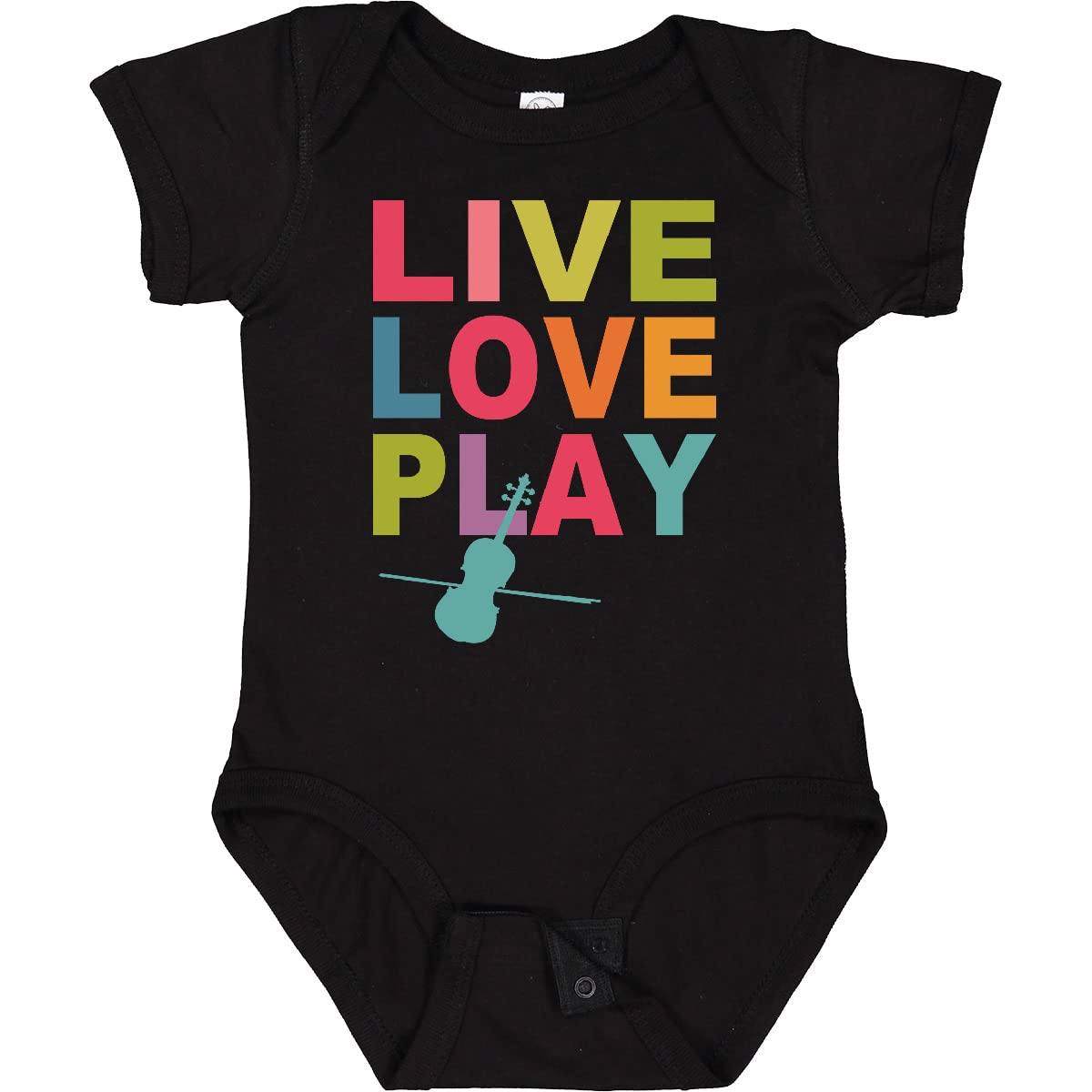 Live Love Play Violin Baby Bodysuit - Cute Musical Infant Onesie for Violin Lovers - Perfect for Newborn Photoshoots, Music-Themed Parties & Gift Giving
