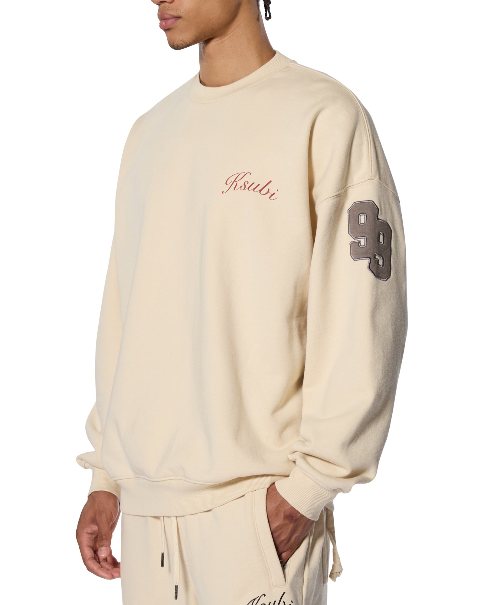 PLAYOFF EKCESS Crew Neck Sweatshirt - Dusty Desert Color | Comfortable Casual Wear for Men & Women | Perfect for Gym, Lounge & Street Style