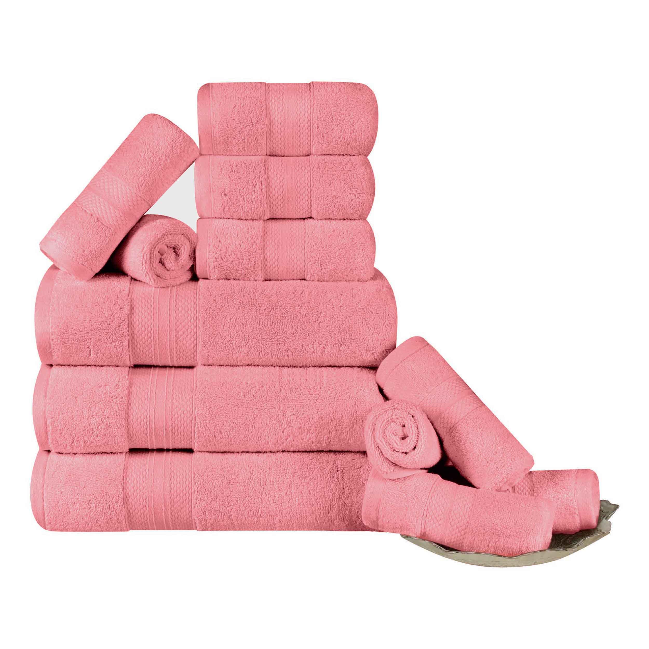 Premium 12-Piece Ultra Plush Turkish Cotton Towel Set - Highly Absorbent, Soft & Quick-Drying Bath Towels for Spa, Gym & Luxury Home Use