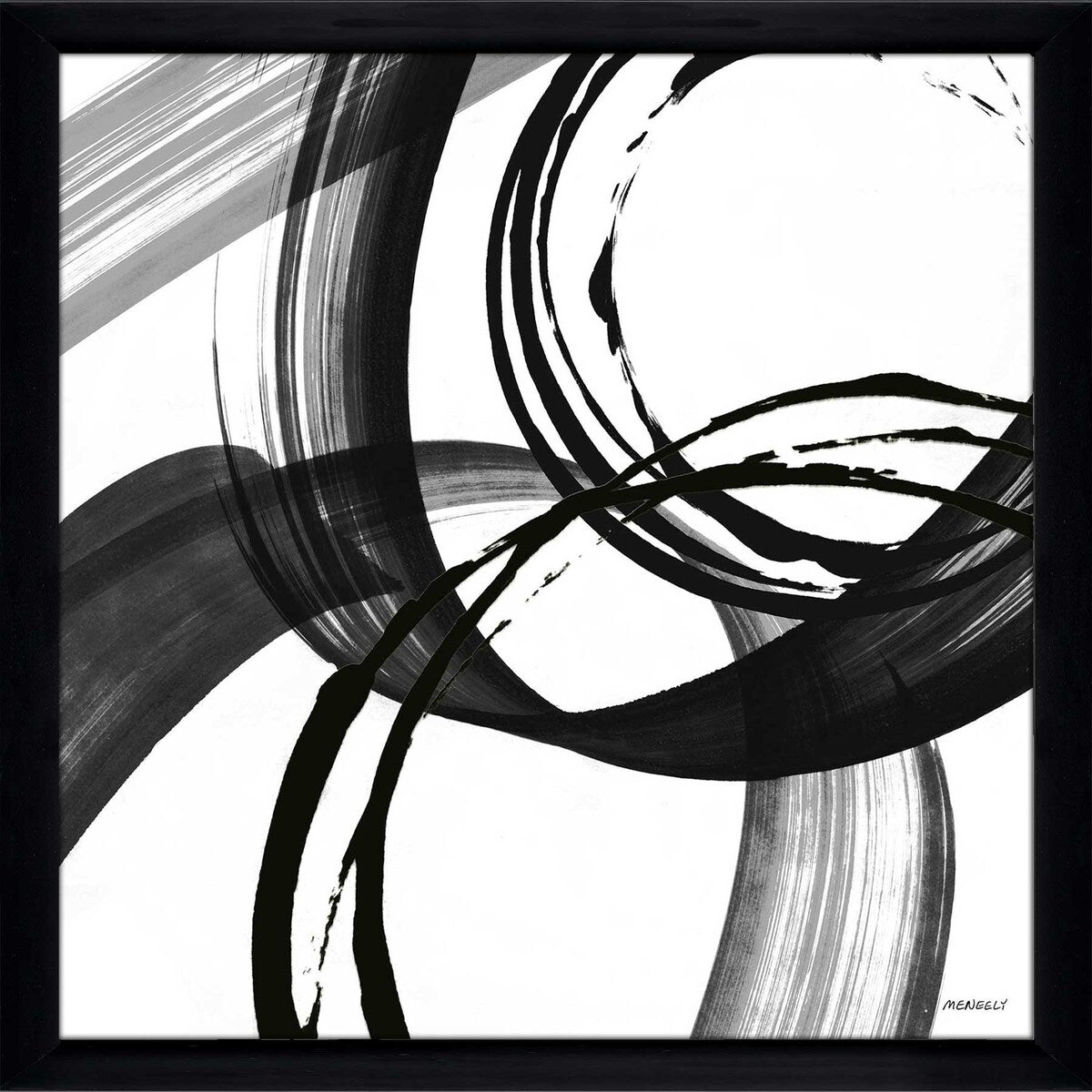 Black and White Pop II Square Acrylic Print - Modern Wall Art for Living Room, Office & Bedroom Decor