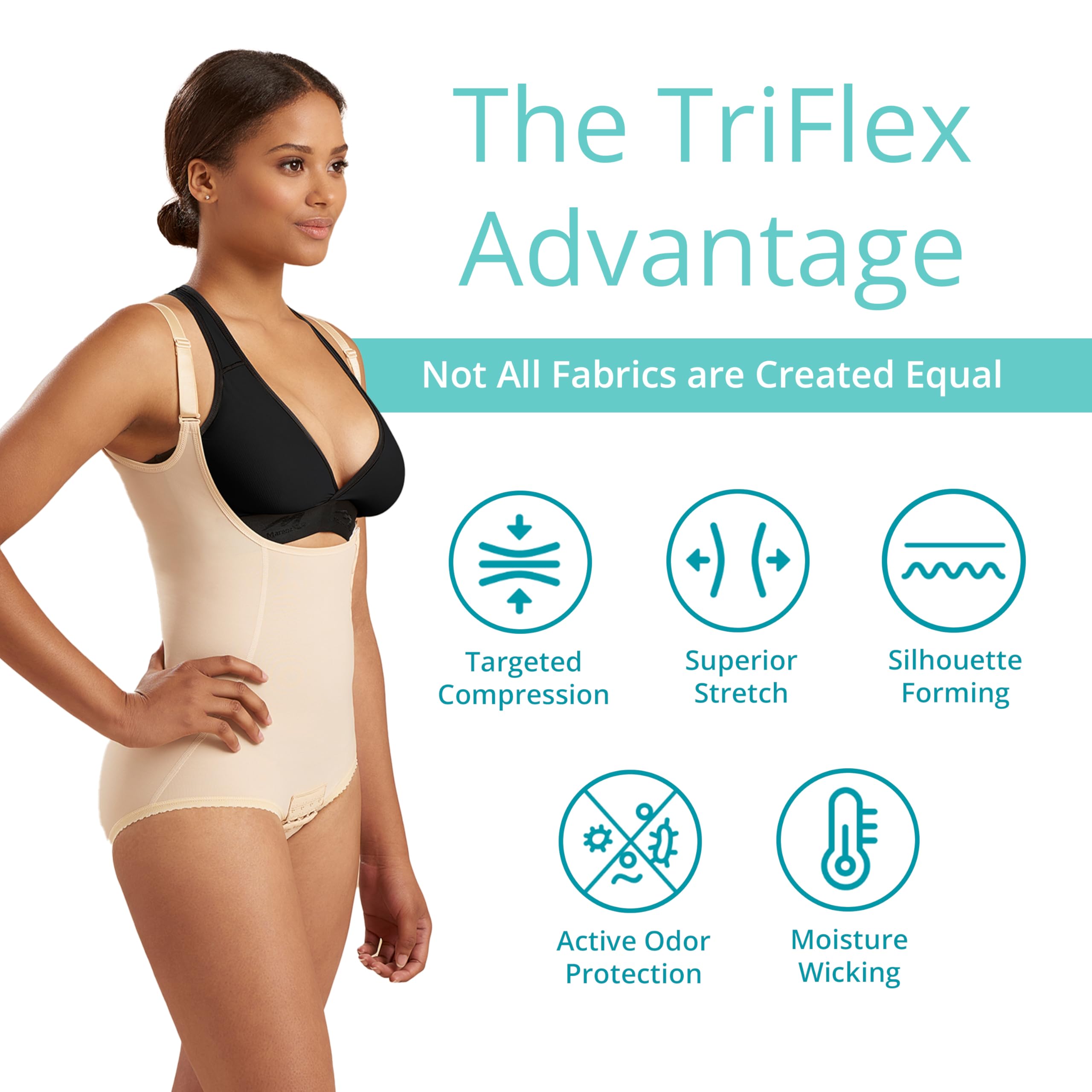 MARENA SFBHA2 Post-Surgical Shapewear for Women - High Back Support Girdle with No Closure, Bikini-Length | Ideal for Recovery After Surgery & Everyday Comfort